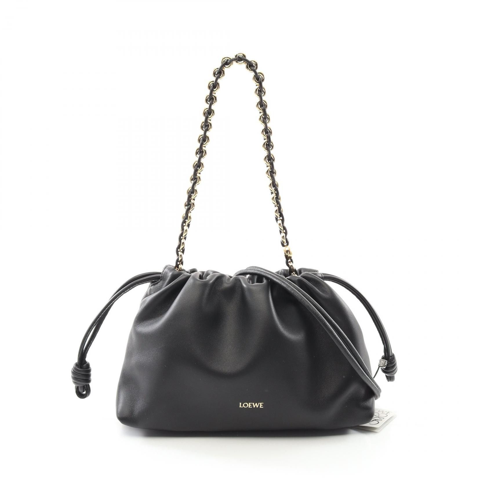 Loewe Loewe Flamenco Purse Calfskin Shoulder Bag Leather Shoulder Bag A411Fcrx021100 in Black, Women's
