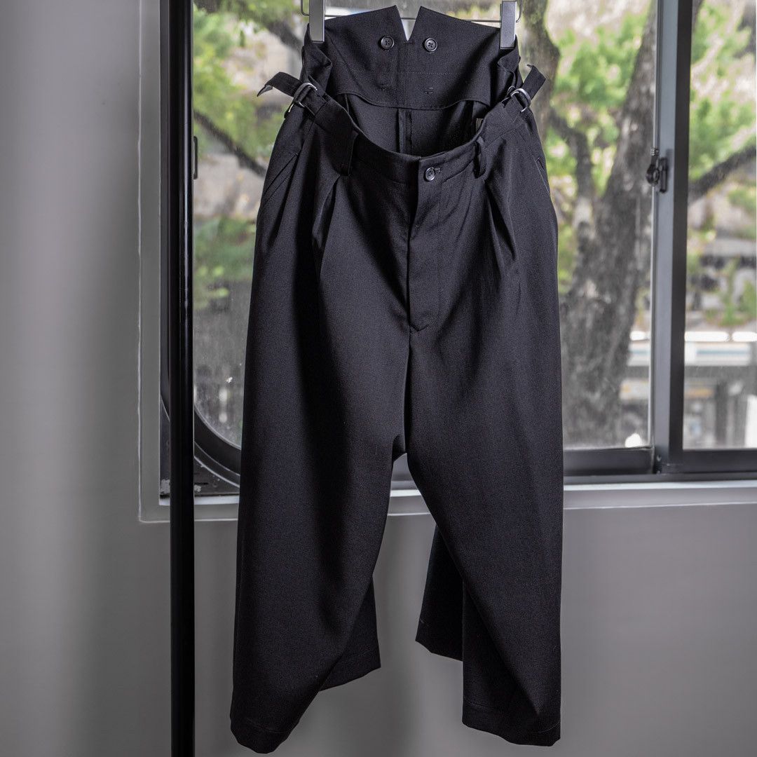 Yohji Yamamoto Yohji Yamamoto Pour Homme Wool Cropped Wide Suspender Pants Size US 30 / EU 46 - 11 Thumbnail