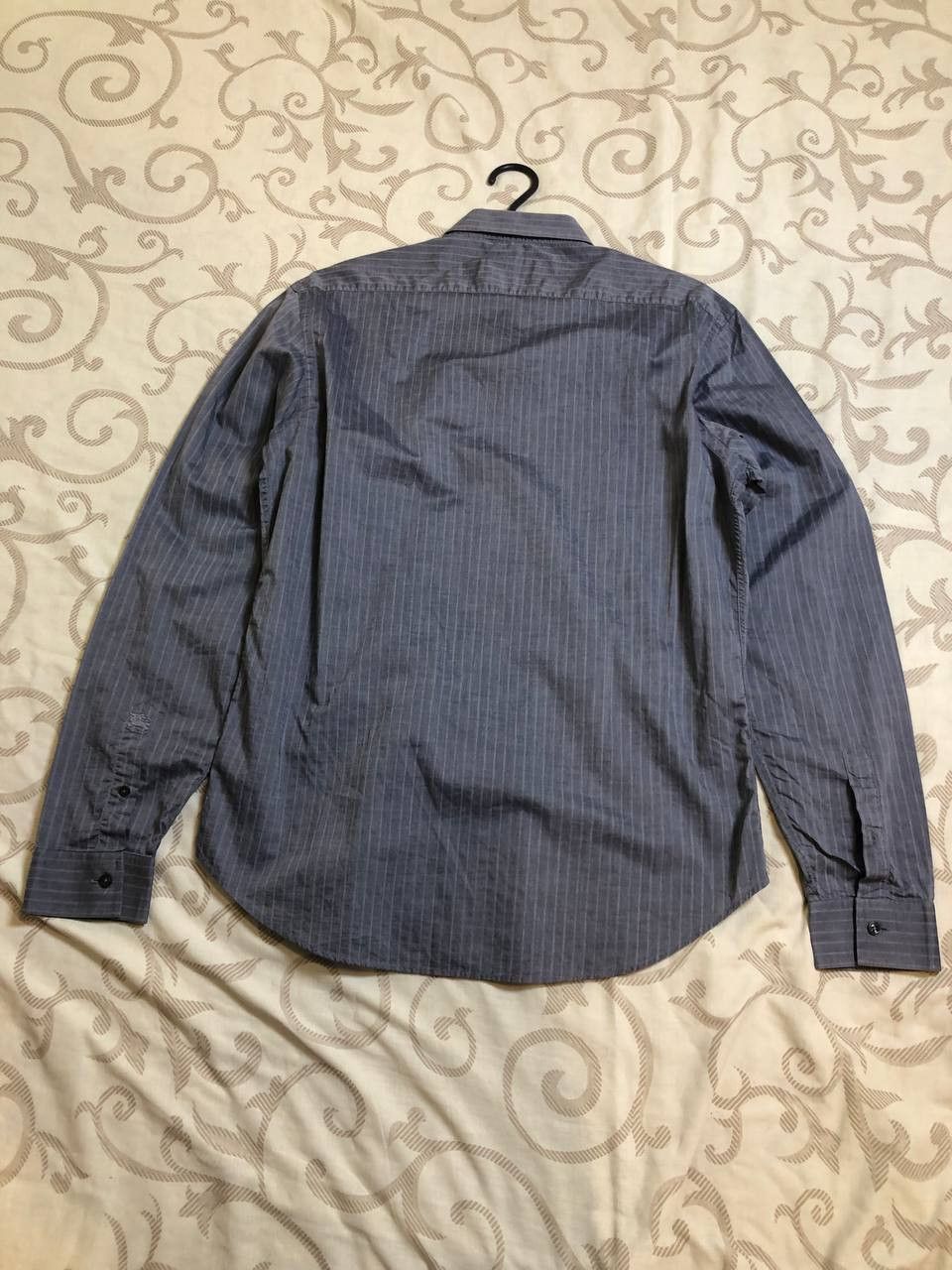 Burberry Burberry London Grey Pinstripe Button Up Shirt Size US L / EU 52-54 / 3 - 15 Thumbnail
