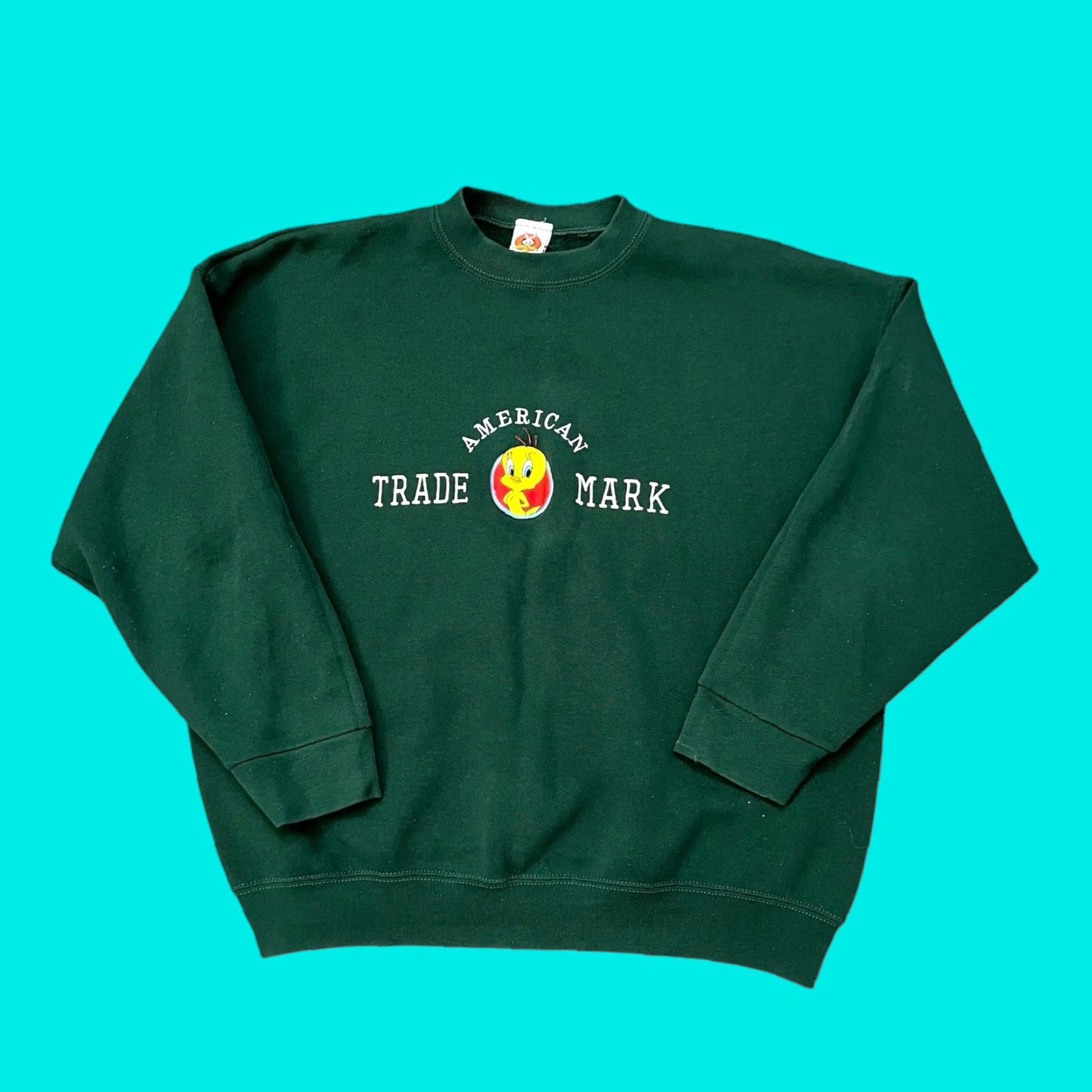 Vintage VINTAGE Tweety Bird Crewneck Sweatshirt XL Looney Tunes 90s Warner Bros Green Unisex Adults Sweatshirt Size US XL / EU 56 / 4 - 1 Thumbnail