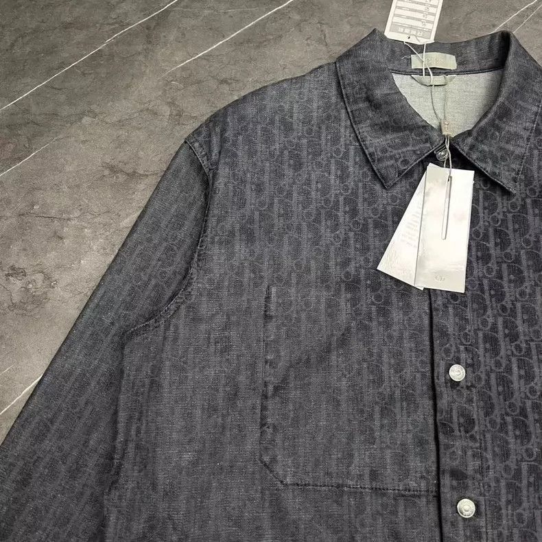 Dior DIOR Black Logo Denim Shirt-2506 Size US M / EU 48-50 / 2 - 4 Thumbnail