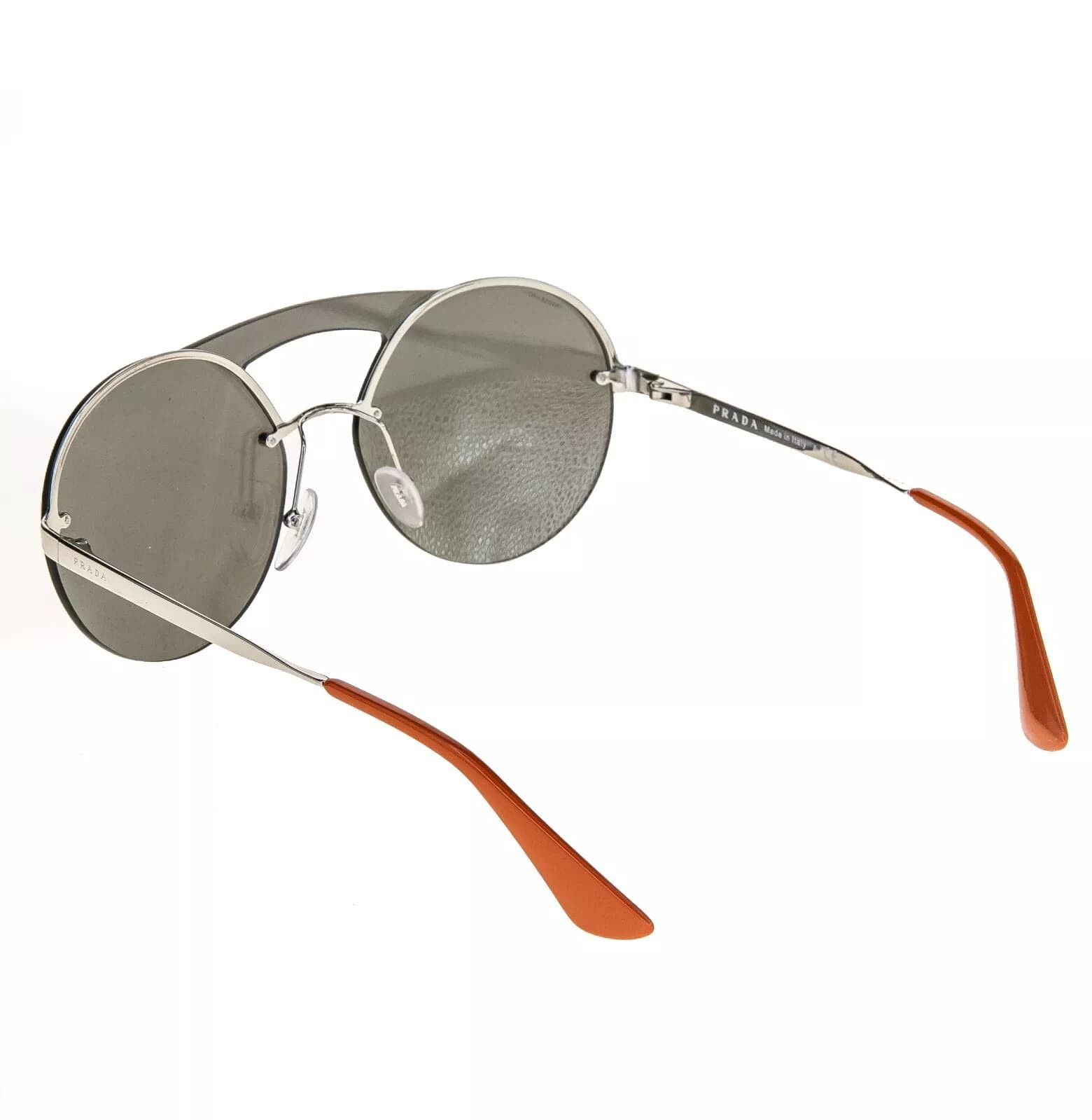 Prada PRADA CINEMA ROUND Sunglasses 65T Silver Unisex PR65TS Size ONE SIZE - 3 Thumbnail