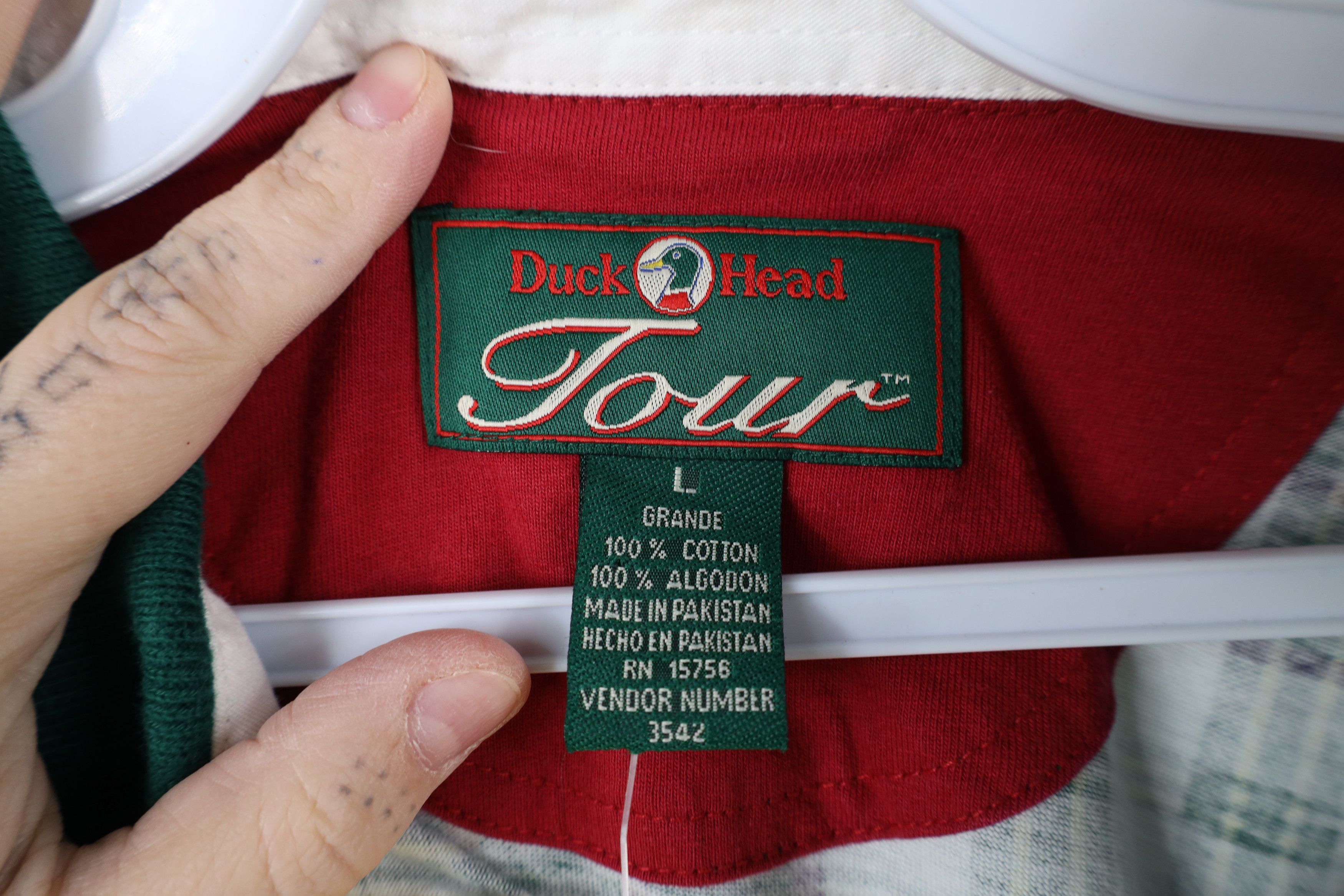 Duck Head × Vintage Deadstock Vintage 90s Duck Head Collared Golf Polo Shirt Size US L / EU 52-54 / 3 - 6 Thumbnail
