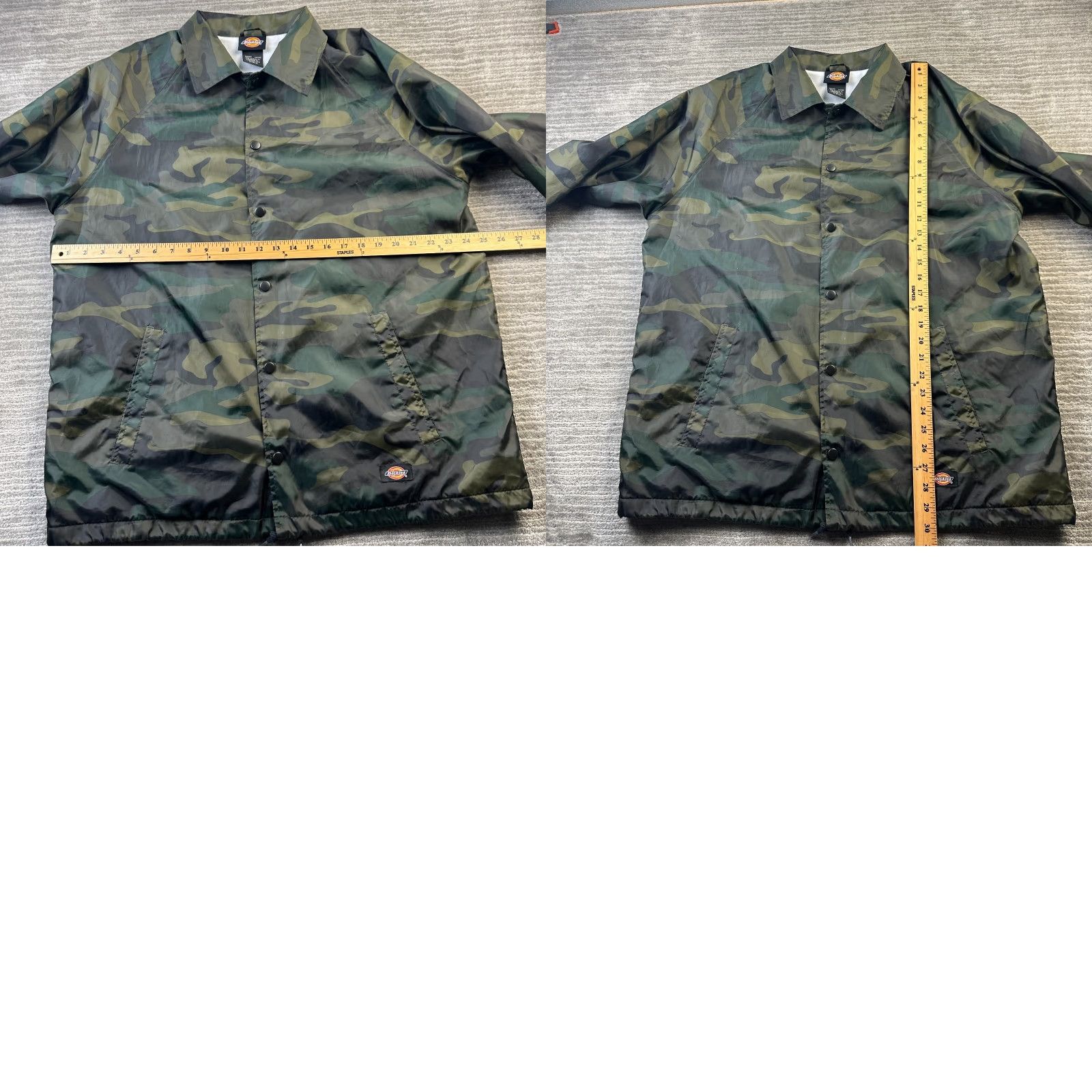 Dickies Dickies Jacket Mens M Green Camouflage Nylon Snap On Windbreaker Coat Spring Winter Fall Weather Workwear Casual Size US M / EU 48-50 / 2 - 8 Thumbnail