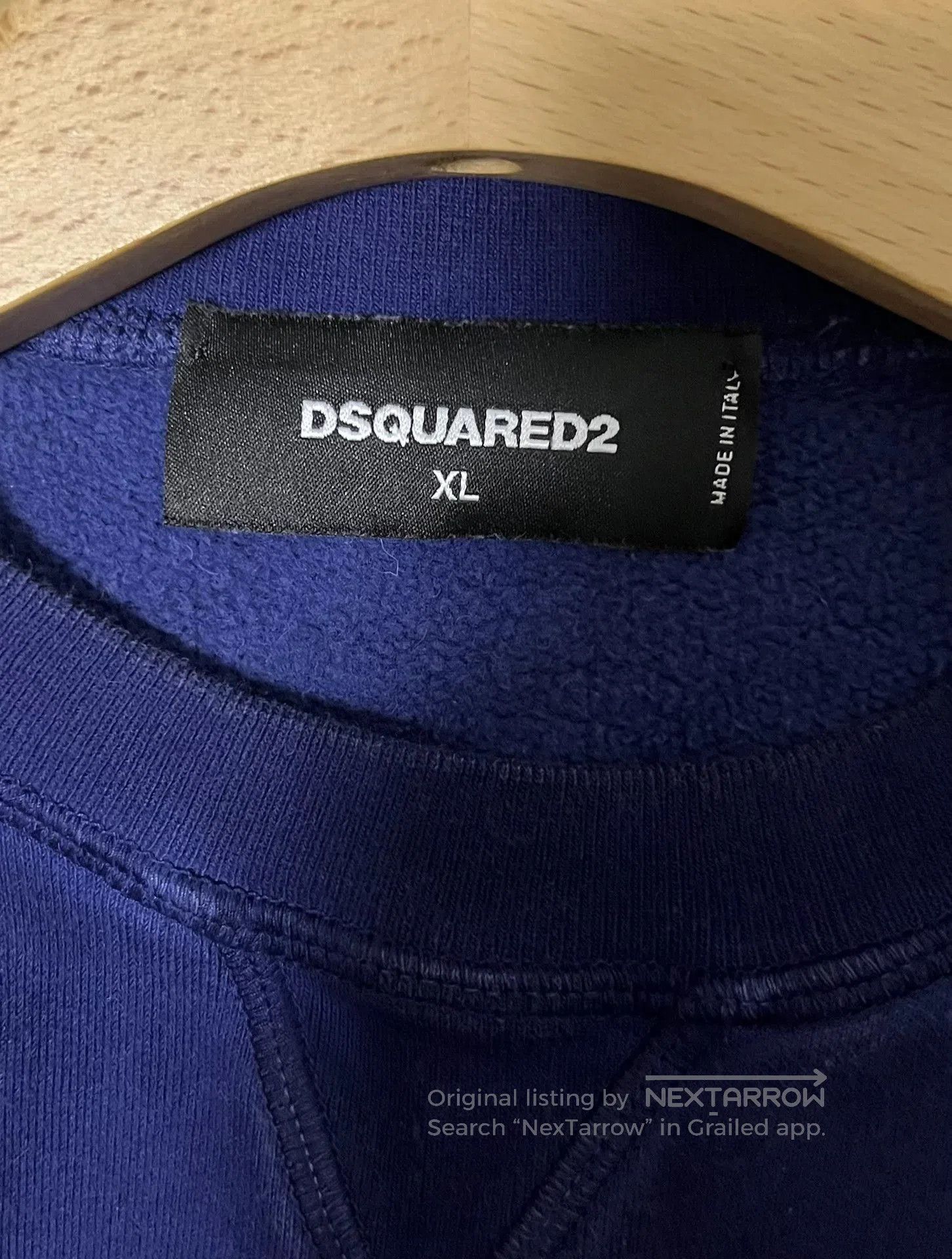 Dsquared2 DSQUARED2 Washed Blue Fleece Sweatshirt. Size US XL / EU 56 / 4 - 6 Thumbnail