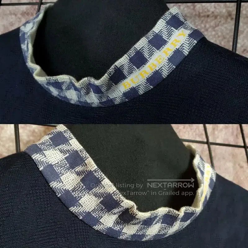Burberry Burberry Women's Navy Cotton Knitted Sweater. Size M / US 6-8 / IT 42-44 - 6 Thumbnail