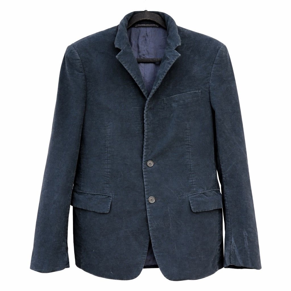Prada Prada Milano Velvet Blazer Deep Navy 48R Tailored Jacket Size 48R - 5 Thumbnail