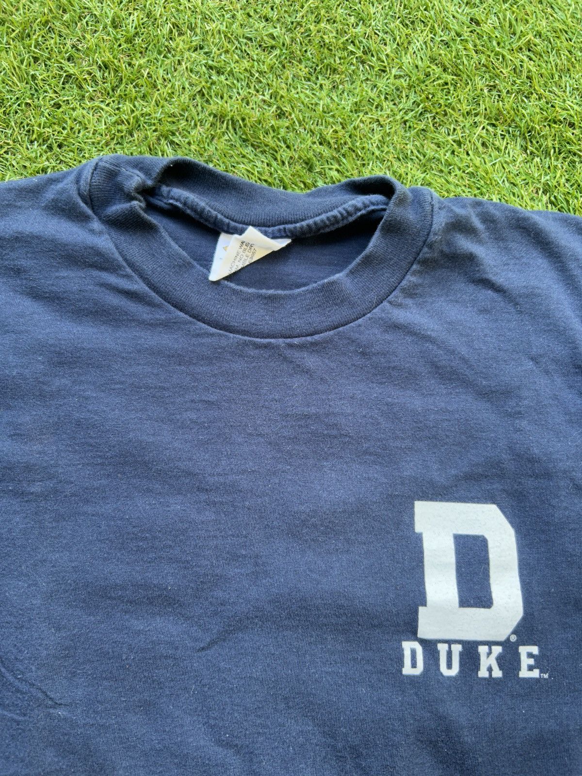 NCAA Vintage 90s Duke University D Logo Long Sleeve T-Shirt Size US S / EU 44-46 / 1 - 2 Thumbnail