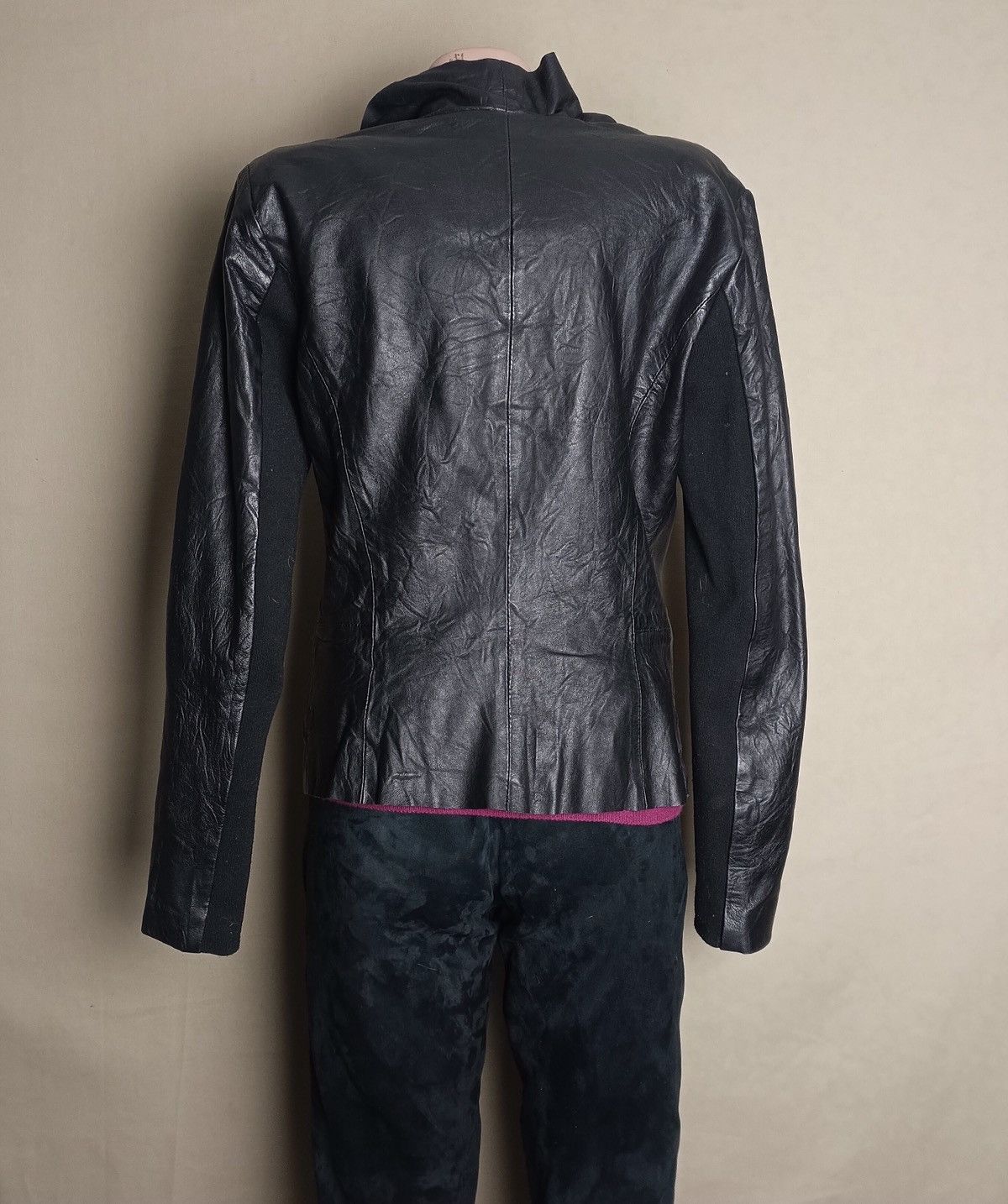 Designer CIGNO NERO Genuine Leather Jacket Black EU 36 Size XS / US 0-2 / IT 36-38 - 4 Thumbnail
