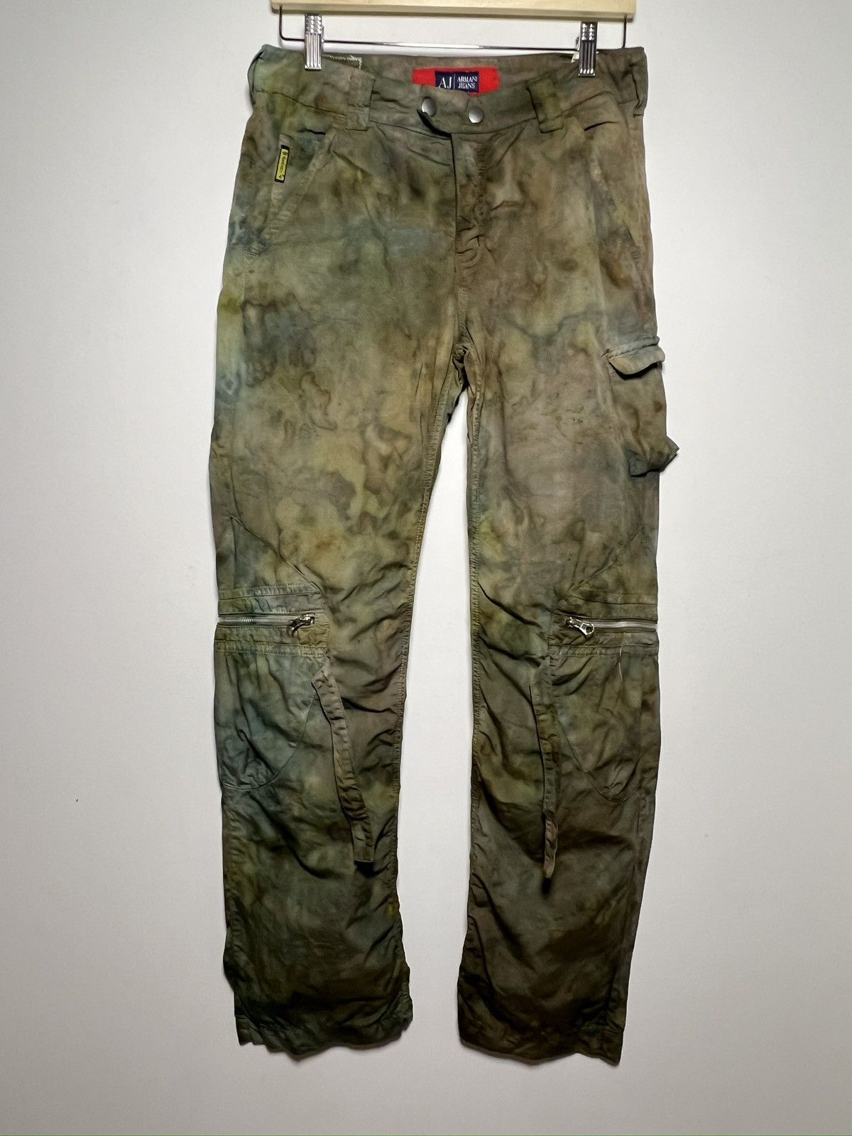 Giorgio Armani giorgio armani tie dye cargo camo multipocket army pants Size US 32 / EU 48 - 1 Thumbnail