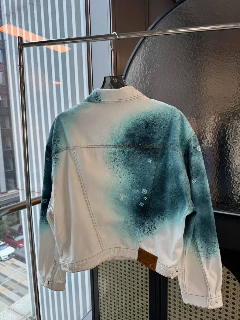 Louis Vuitton Louis Vuitton White and blue starry sky tie-dye splash-ink Size US L / EU 52-54 / 3 - 2 Thumbnail