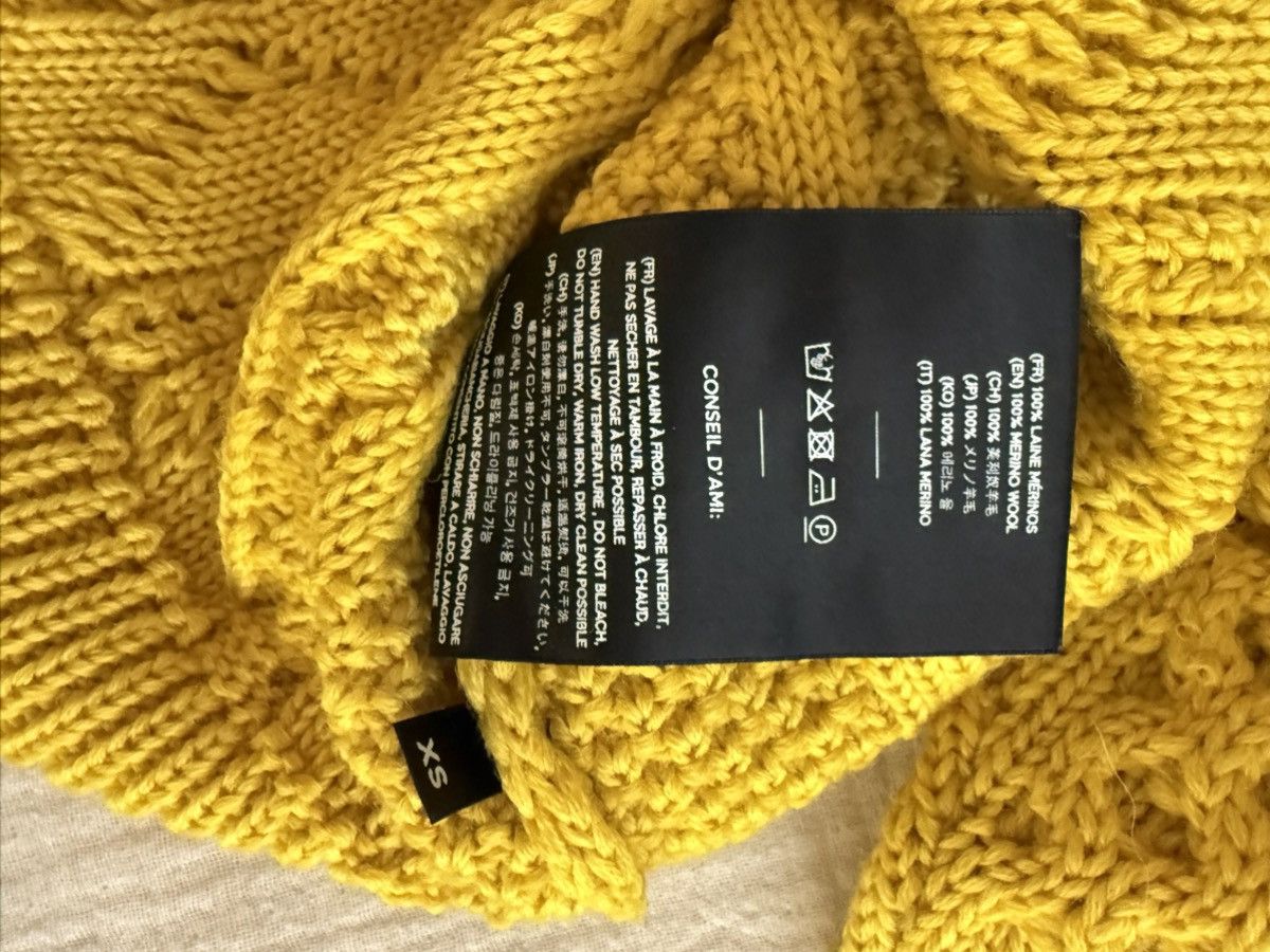 AMI Cable Knit Crewneck Oversize Sweater Yellow Size US S / EU 44-46 / 1 - 7 Thumbnail