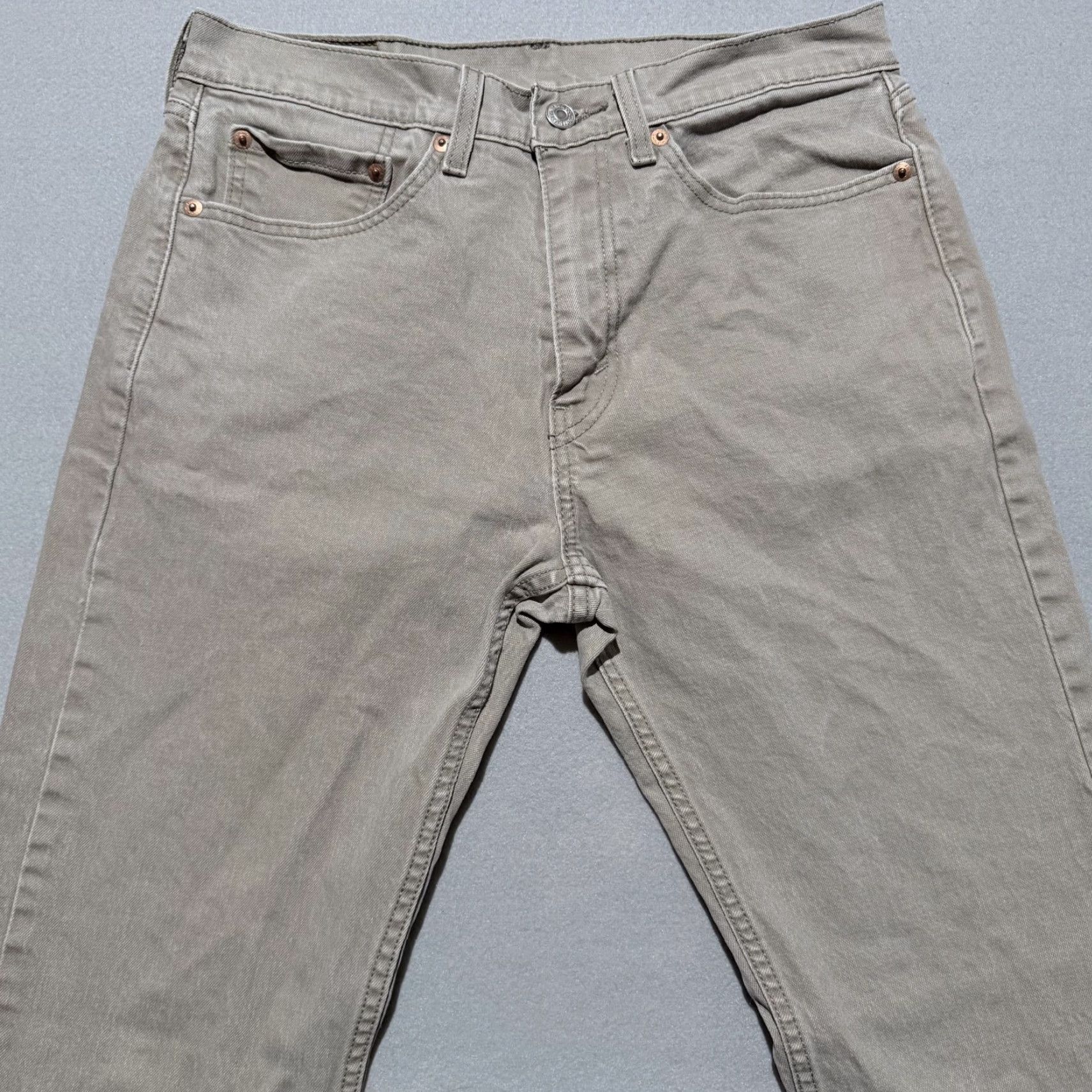 Levi's Levi's 505 Jeans Men's Beige Denim Mid Rise Classic Pockets - 31X32 Size US 31 - 3 Thumbnail