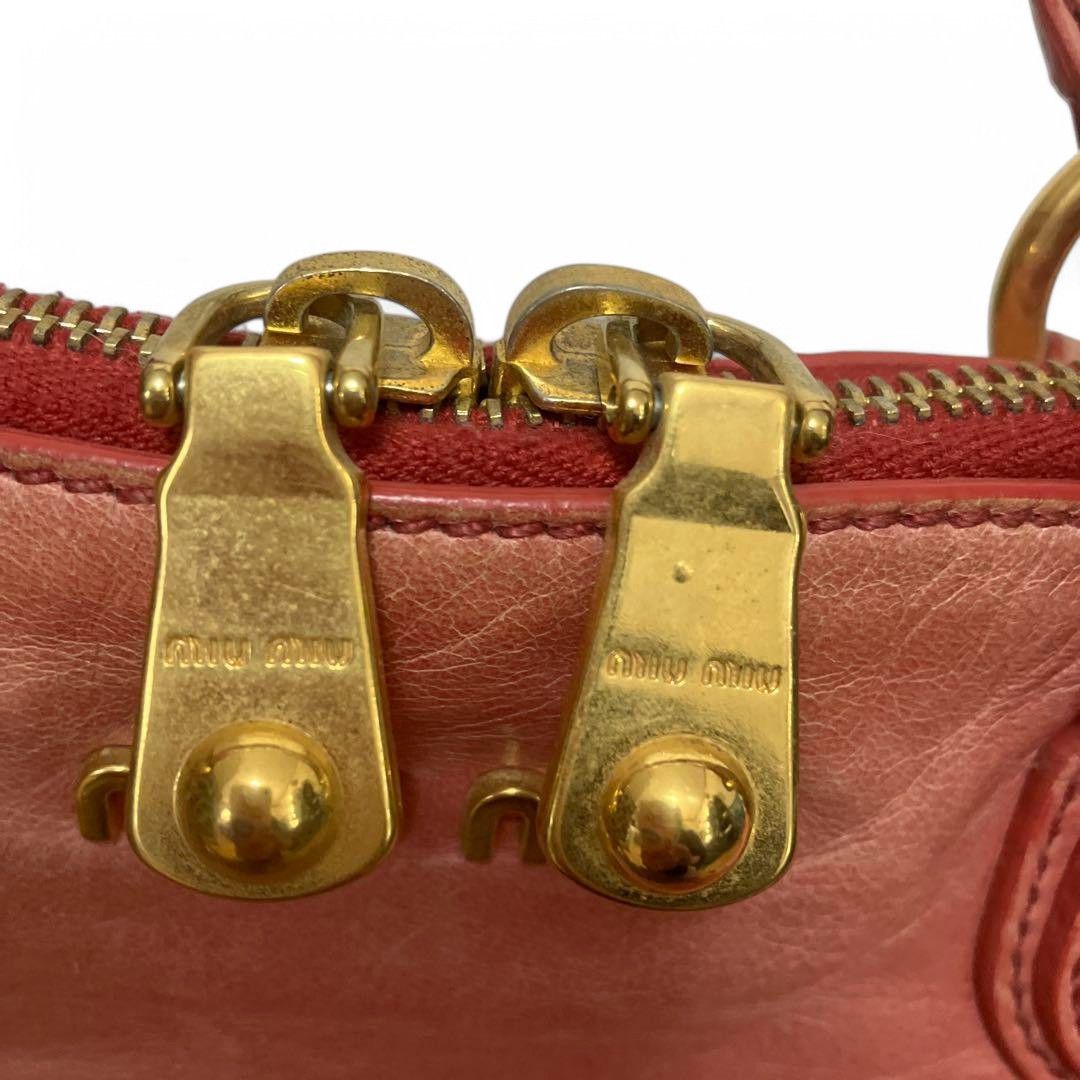 Miu Miu Miu Miu - Ribbon Vitello Rose Pink Handbag Leather Shoulder Size ONE SIZE - 3 Thumbnail