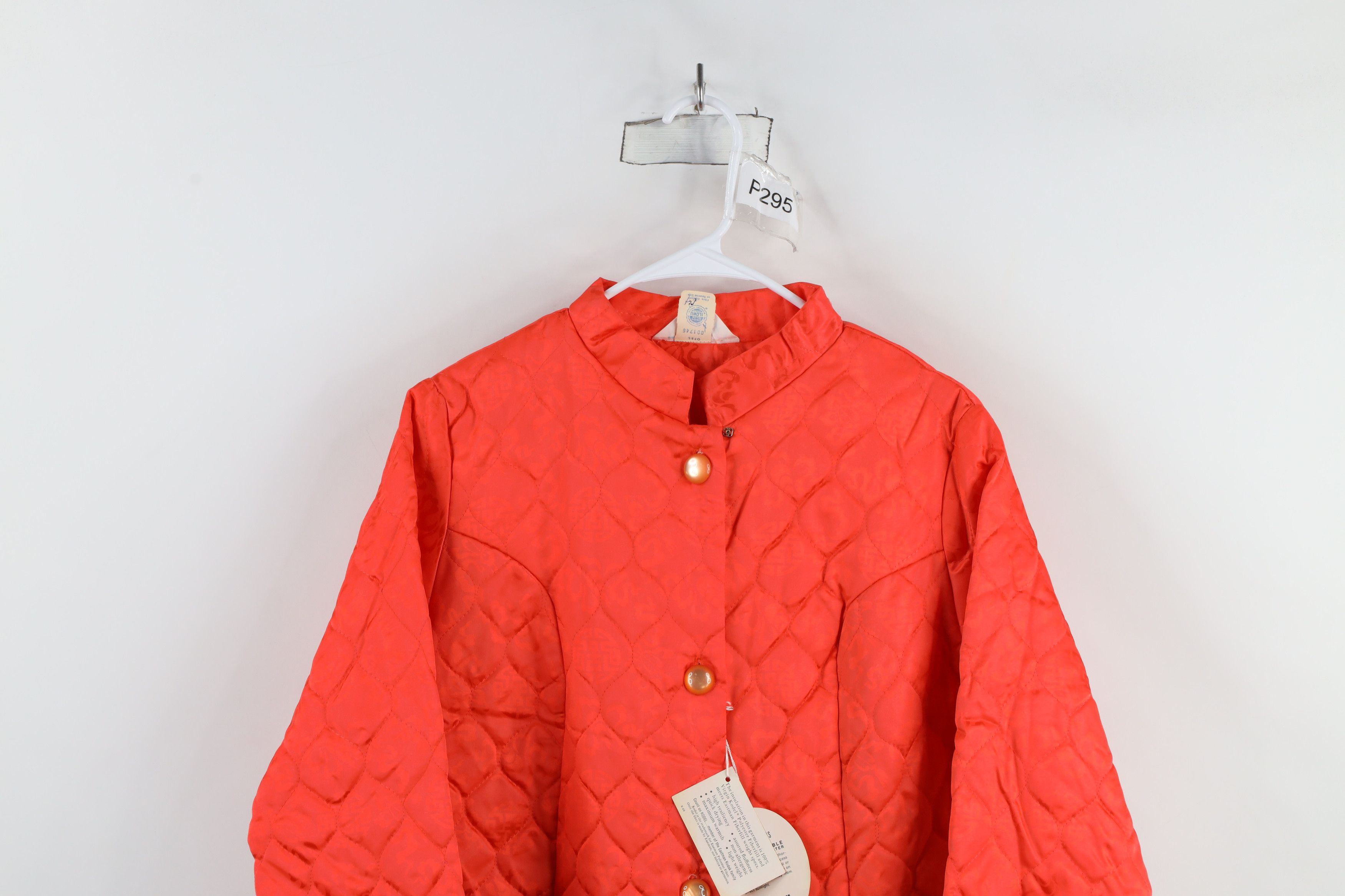 Vintage Deadstock Vintage 60s Quilted Kimono Night Sleep Jacket Size XL / US 12-14 / IT 48-50 - 2 Thumbnail