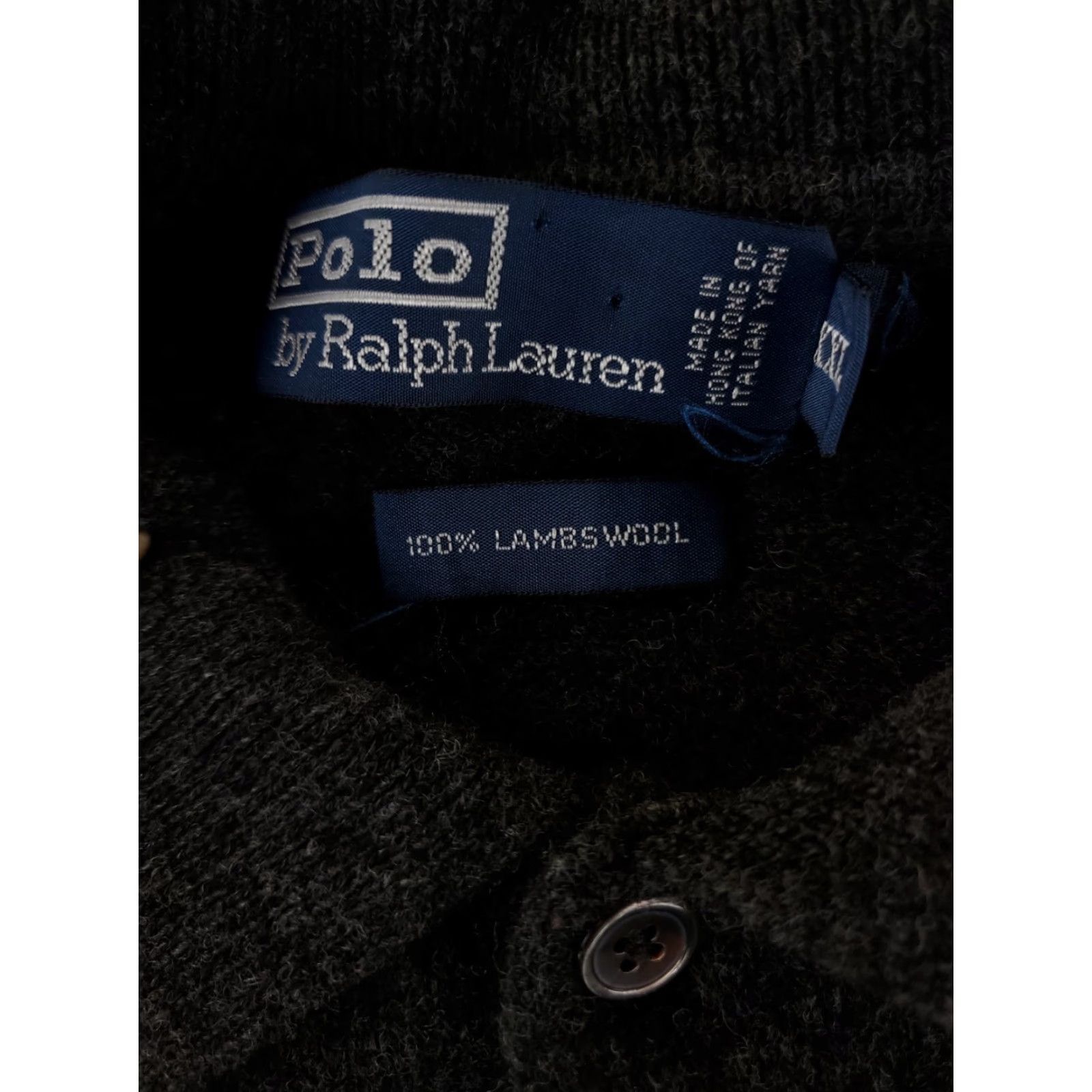 Polo Ralph Lauren Polo Ralph Lauren Sweater Polo 100% Lambs Wool Dark Gray Mens XXL Pullover Color Gray 2XL Hole at bottom Size US XXL / EU 58 / 5 - 3 Thumbnail