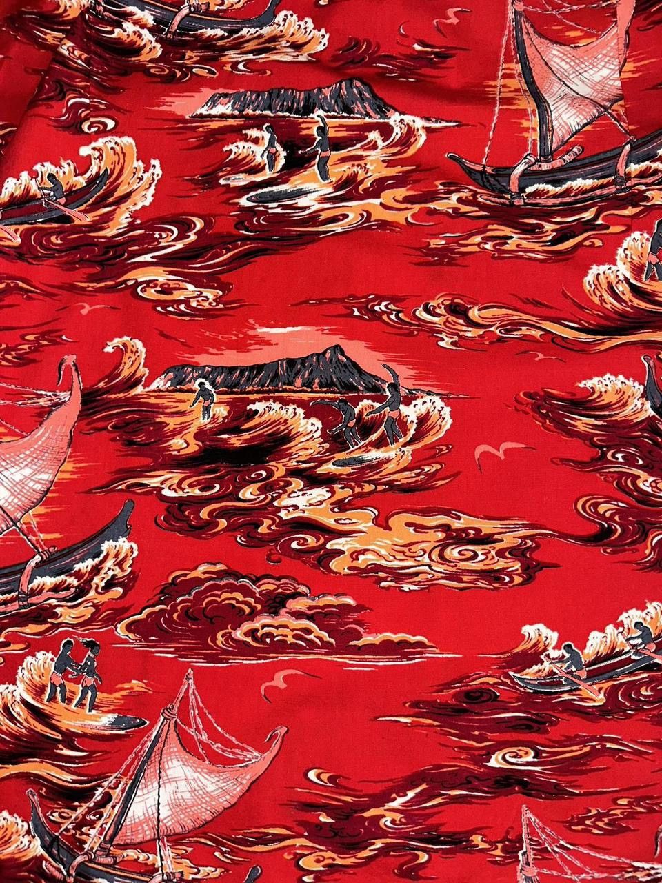 Other Vintage 50’s Surfriders Sportswear Hawaiian Button Up Shirt Size US M / EU 48-50 / 2 - 4 Thumbnail