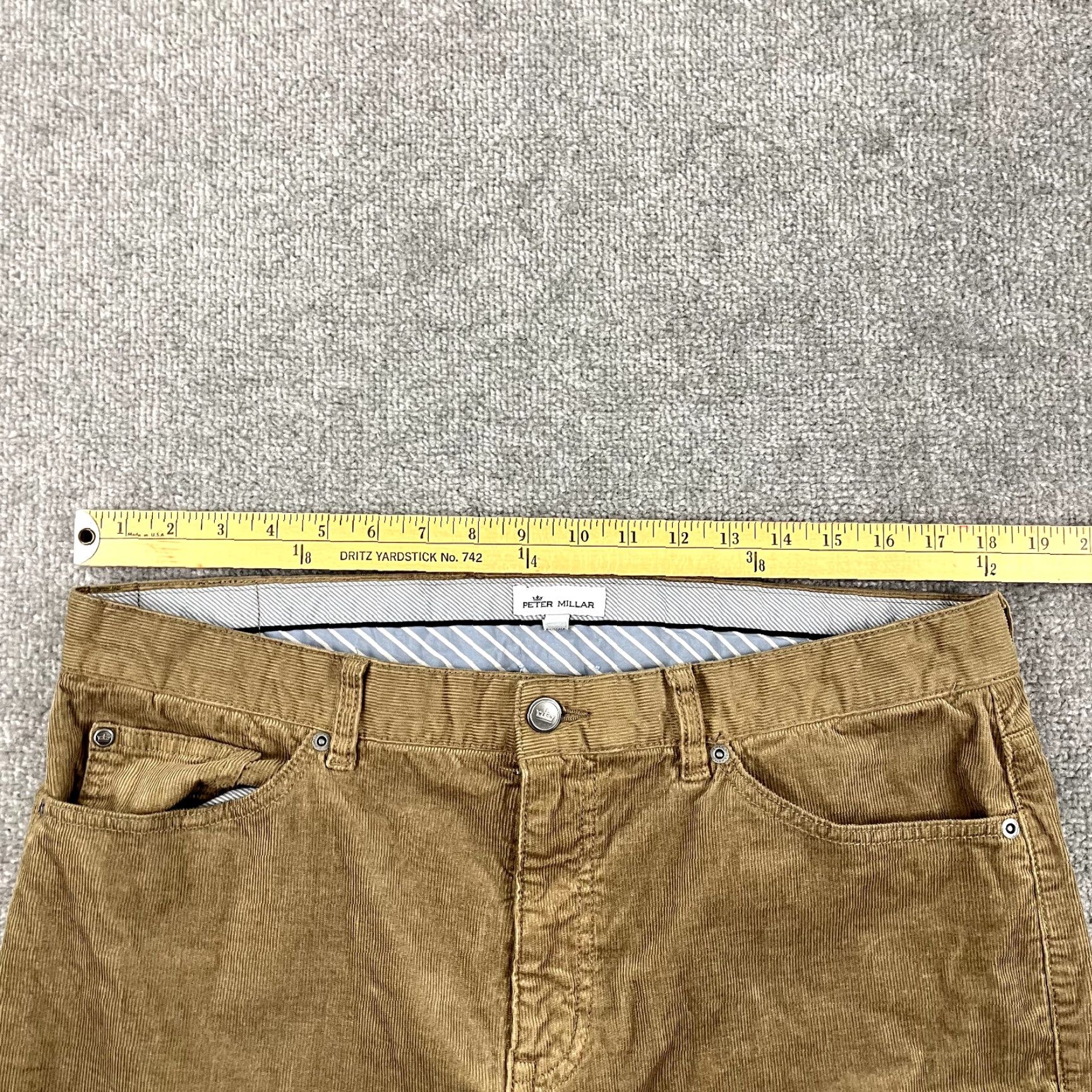 Peter Millar PETER MILLAR Pants Mens 36x29 Brown Superior Soft Corduroy 5-Pocket Casual Golf Shirt? Size US 36 / EU 52 - 5 Thumbnail