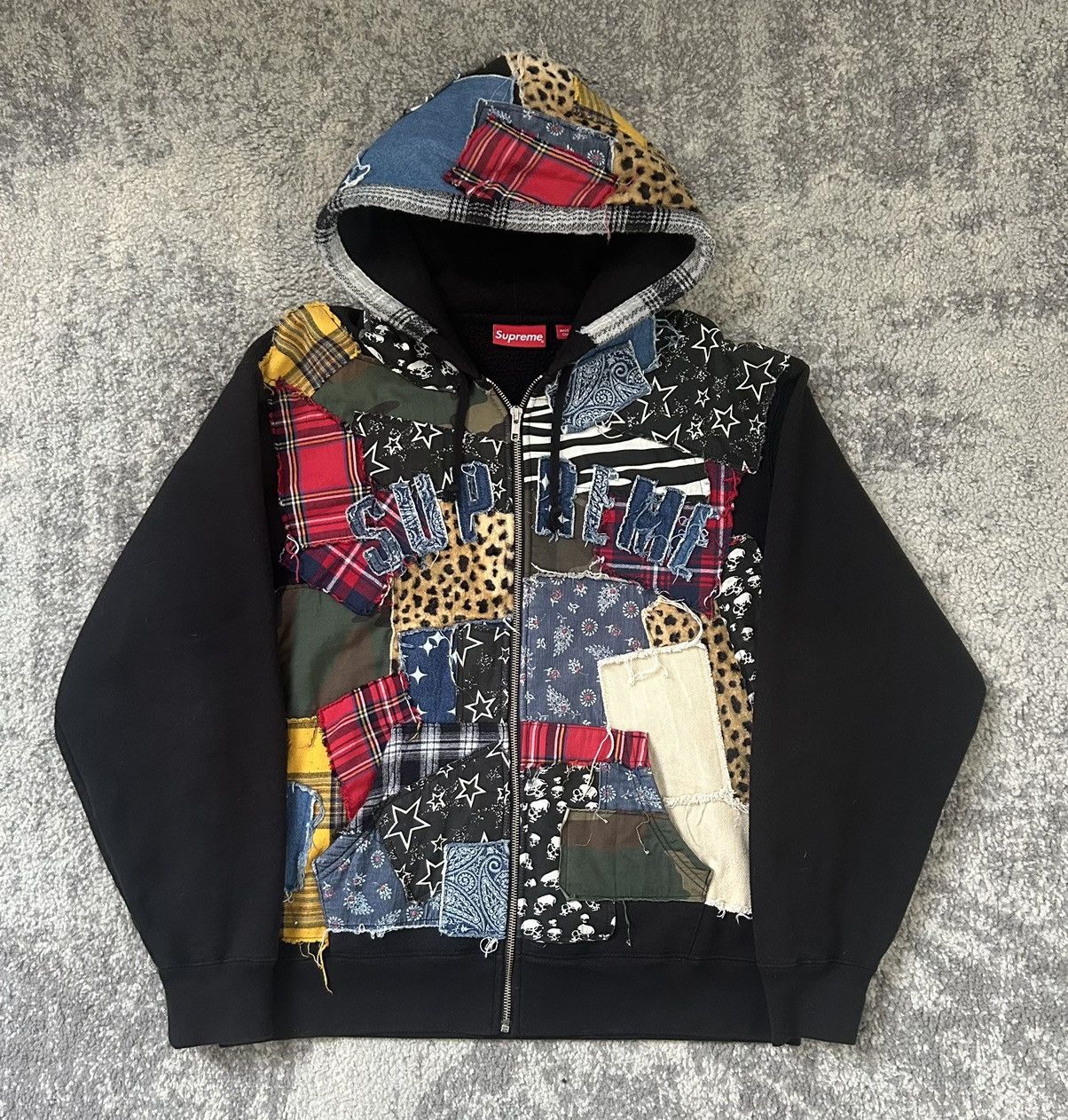 Number (N)ine × Supreme Supreme Number Nine Patchwork Zip Up 