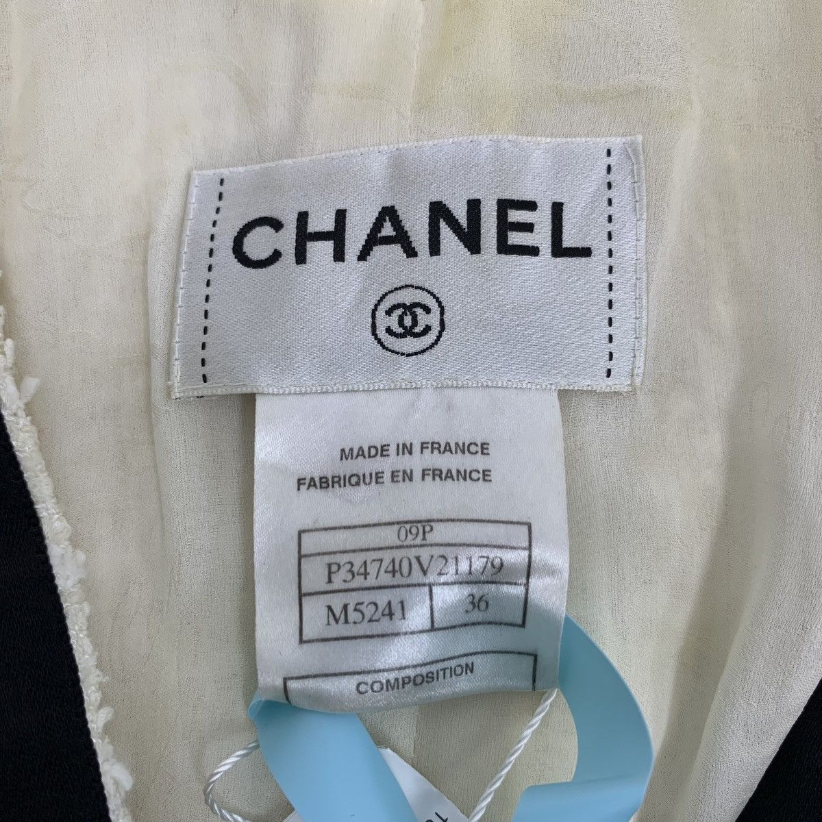 Chanel Chanel Beige Bow V-neck Long Sleeve Tweed Dress K26WX Size XS / US 0-2 / IT 36-38 - 7 Thumbnail