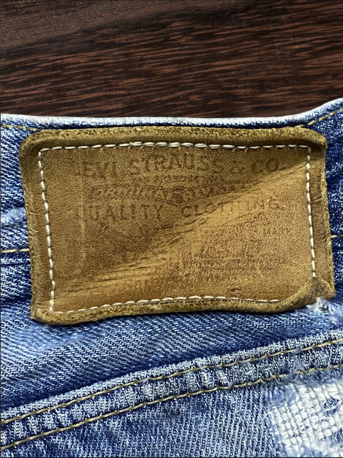 Levi's Vintage Levis 505 Ripped Patches Slim Straight Jeans Size US 30 / EU 46 - 17 Thumbnail