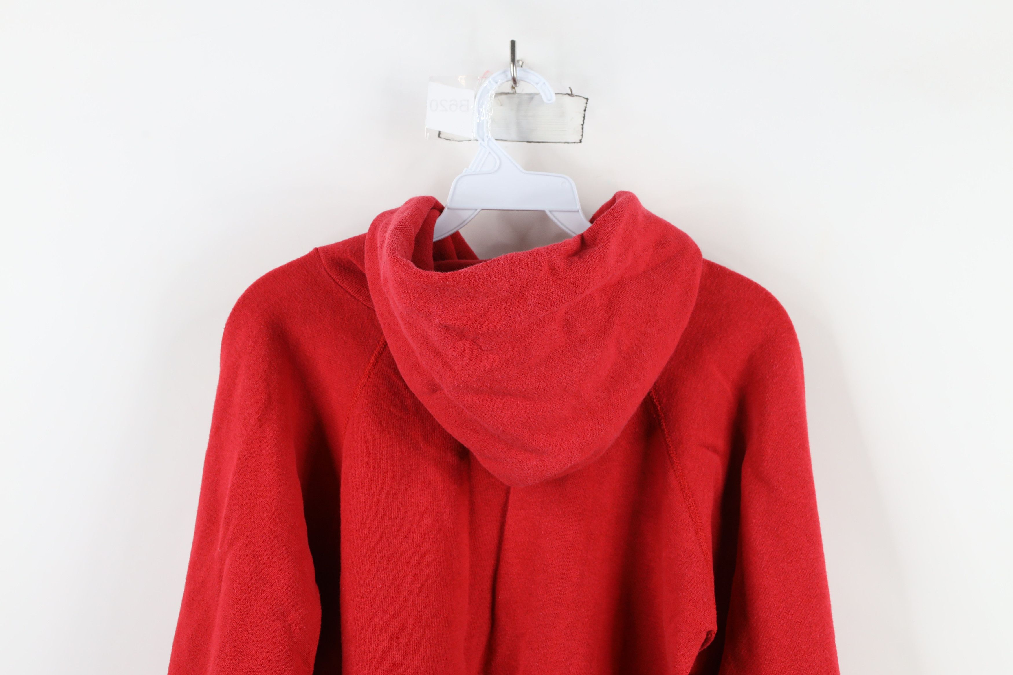 Vintage Vintage 70s 80s Streetwear Blank Hoodie Sweatshirt Red USA Size US M / EU 48-50 / 2 - 11 Thumbnail