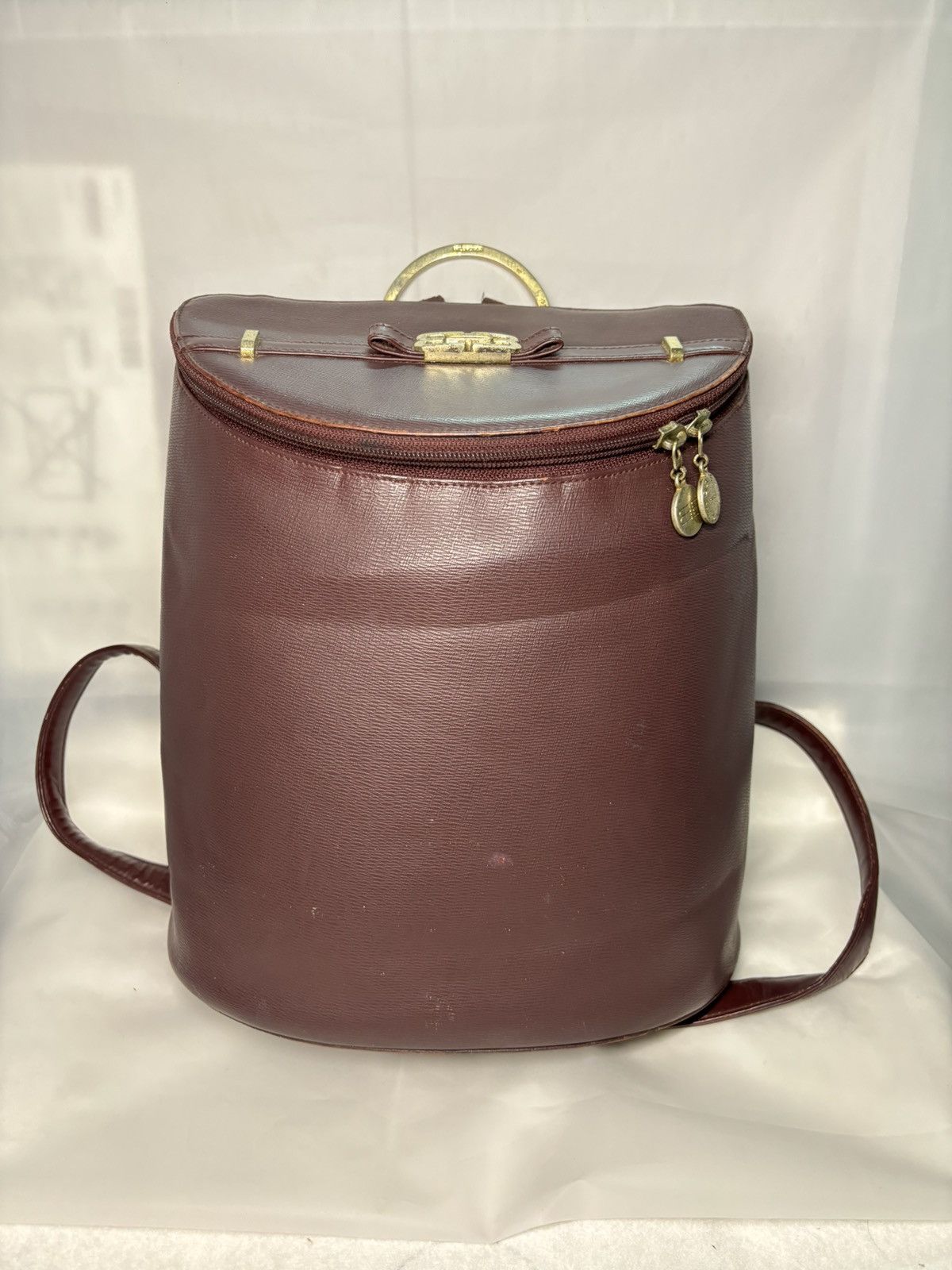 Balenciaga (rlly2 worn) Vintage Balenciaga Backpack Maroon Size ONE SIZE - 1 Thumbnail