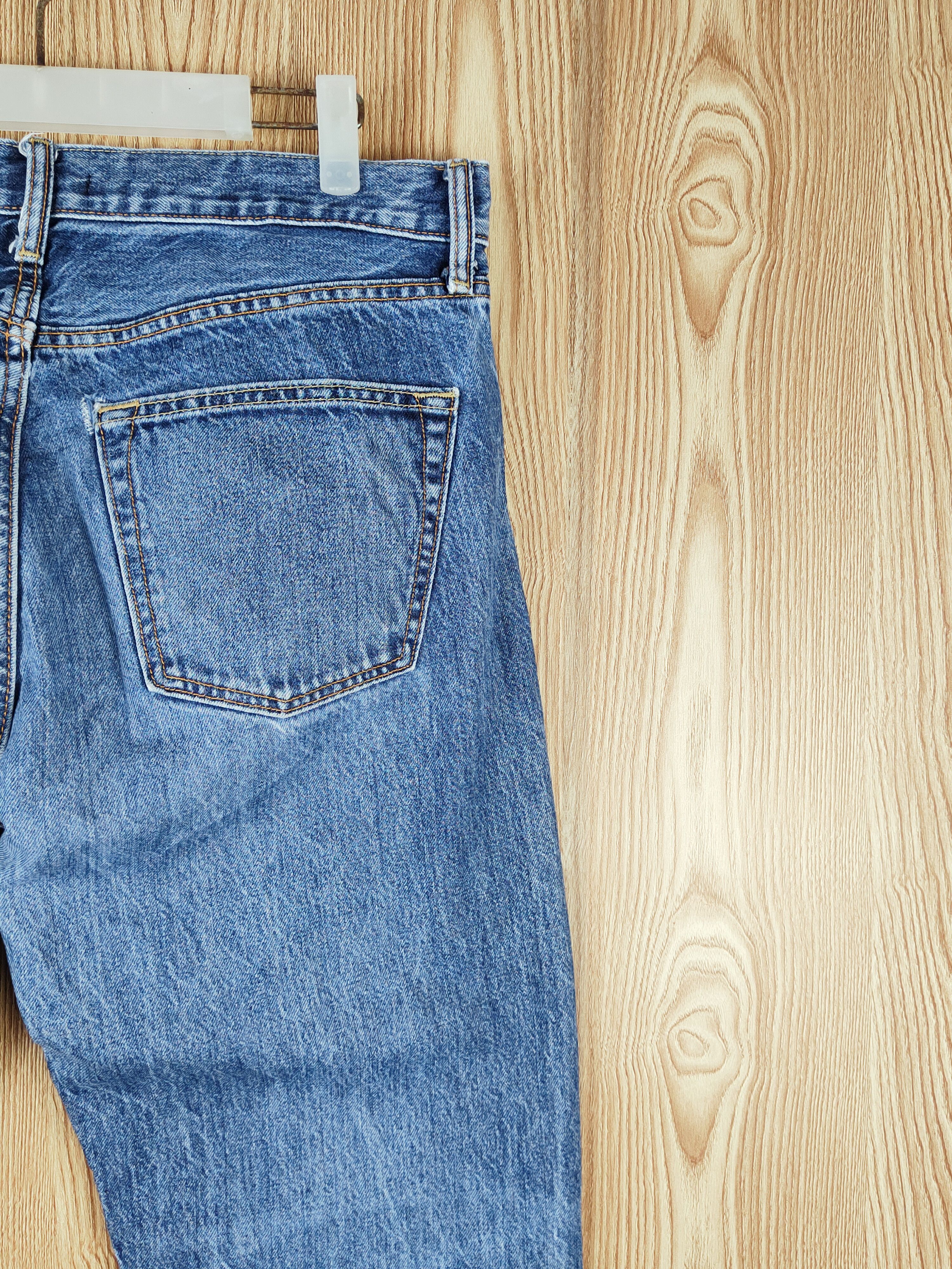 Japanese Brand Uniqlo Blue Distressed Ripped Jeans #S2684 Size US 33 - 10 Thumbnail