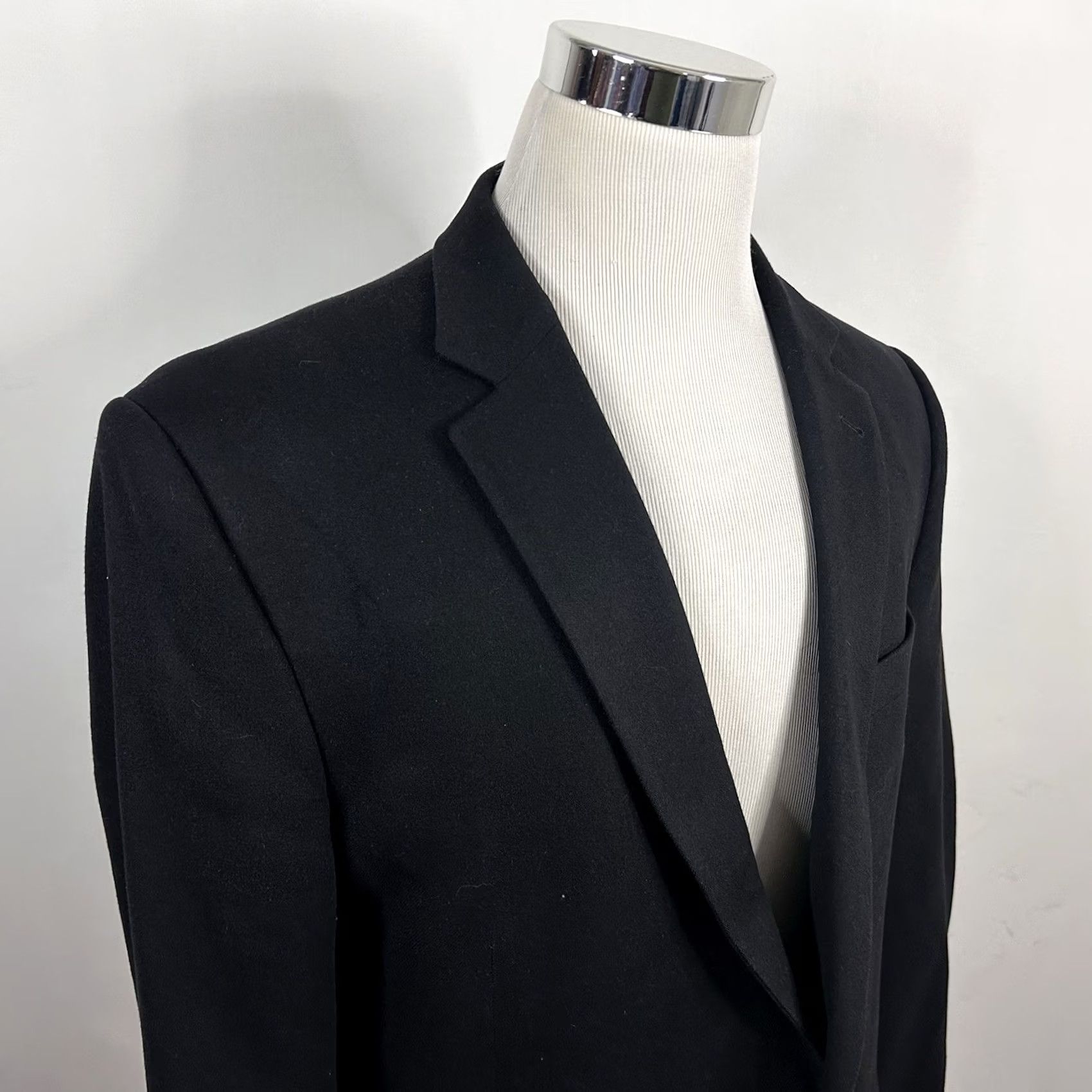 Jack Victor VINTAGE Jack Victor Sport Coat Black 46L 2 Button Notch Loro Piana Cashmere Double-Vented Mens Regular Coat Size US XS / EU 42 / 0 - 2 Thumbnail