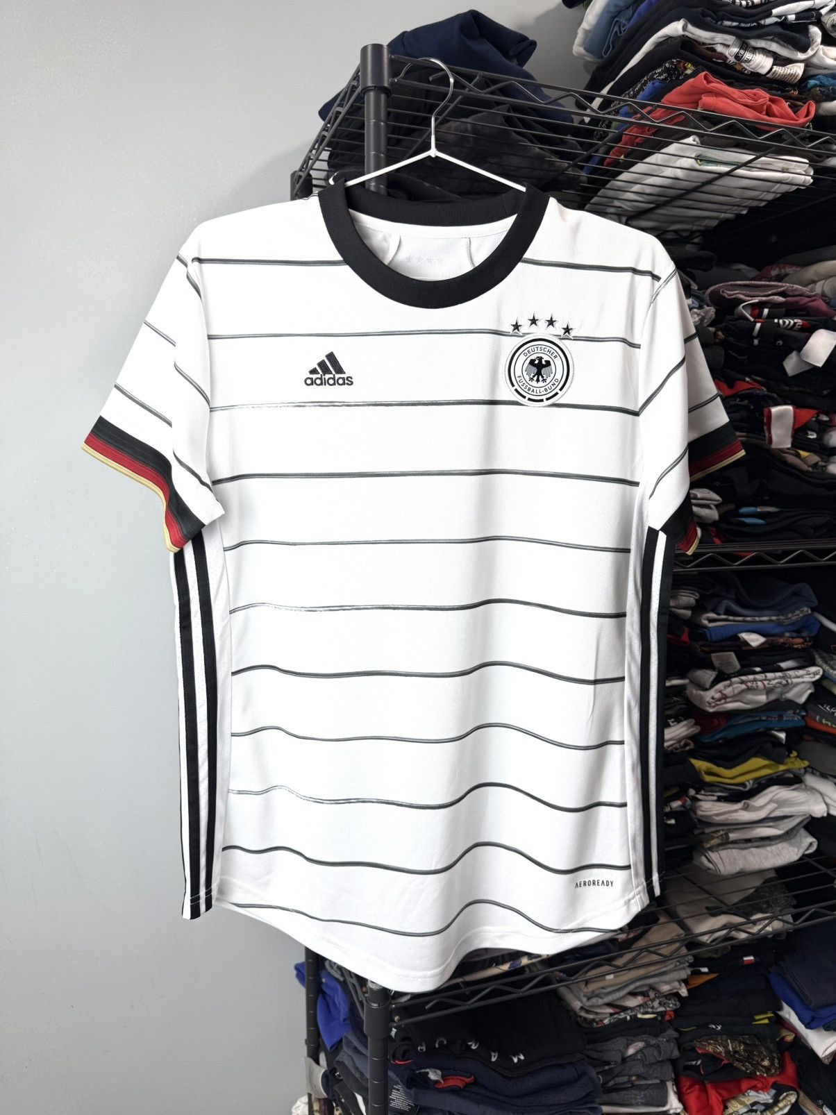 Adidas Vintage 2019 Adidas Germany Soccer Jersey T Shirt Size US L / EU 52-54 / 3 - 1 Thumbnail