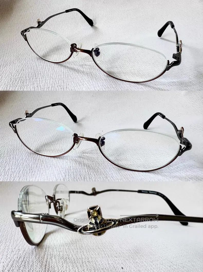 Vivienne Westwood Vivienne Westwood Black Saturn semi-frame glasses Size ONE SIZE - 1 Thumbnail
