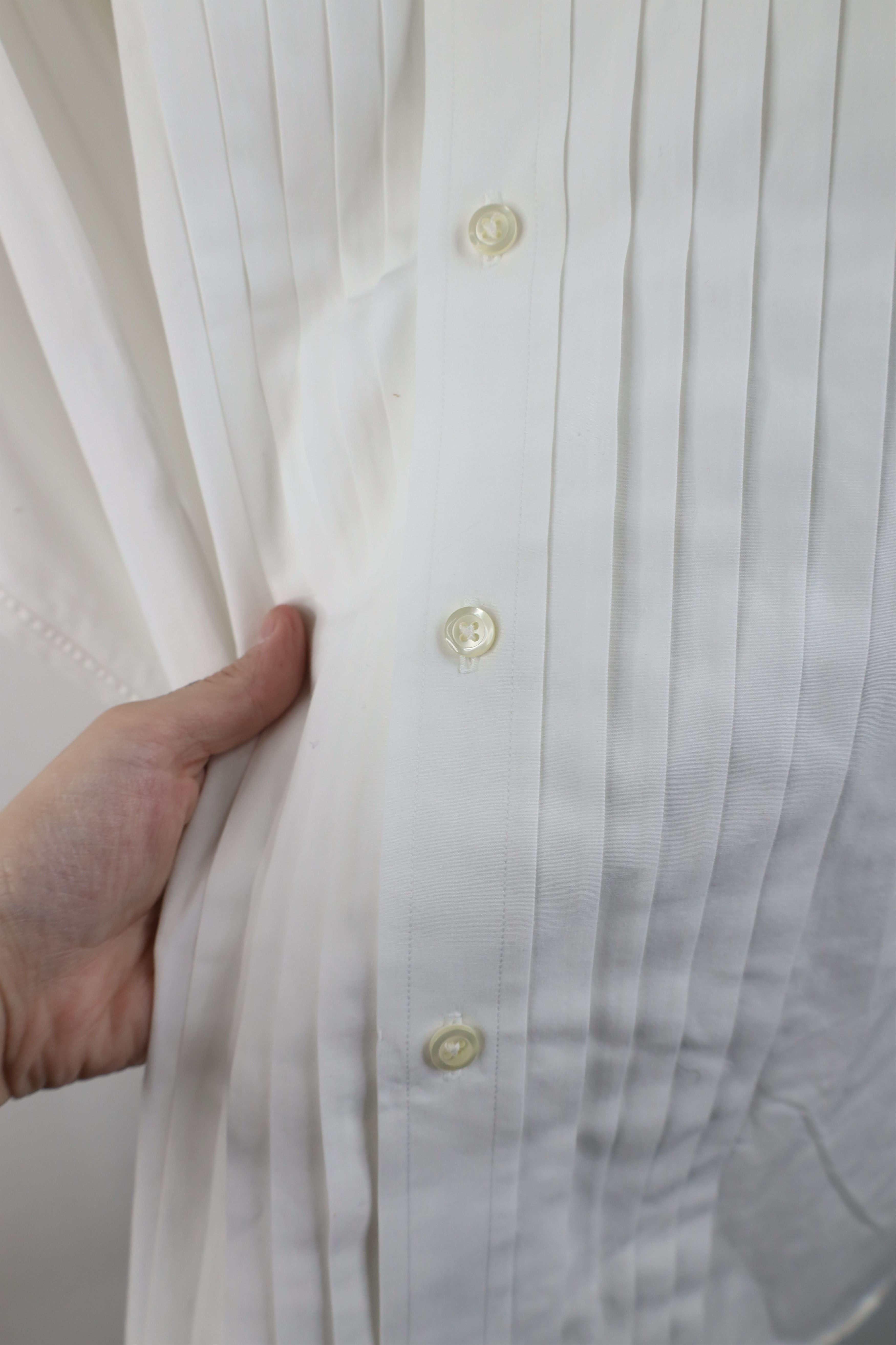 Jos. A. Bank × Vintage Jos A Bank French Cuff Tuxedo Prom Button Dress Shirt White Size US M / EU 48-50 / 2 - 5 Thumbnail