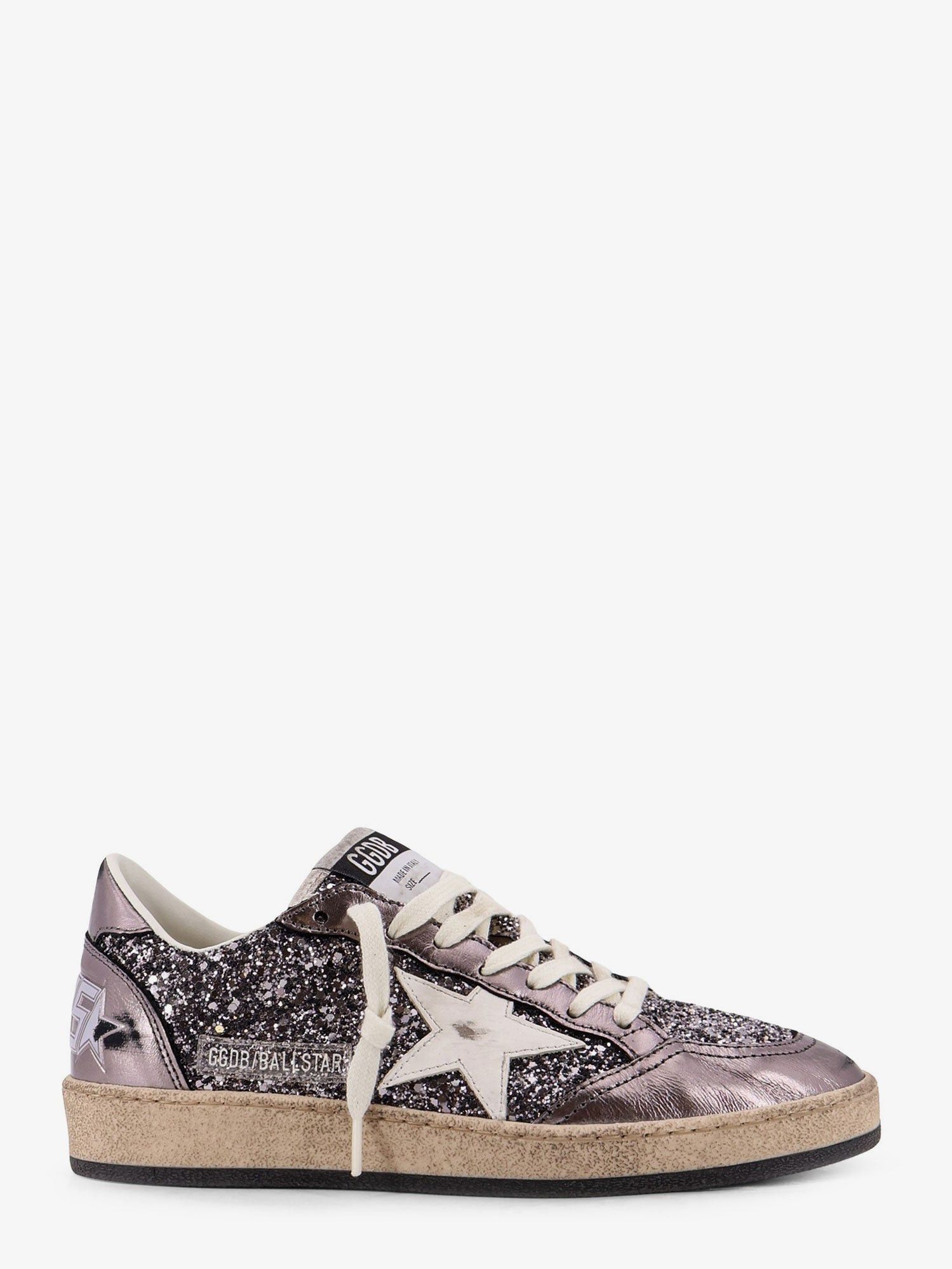 Ball Star Glittered Leather Sneakers