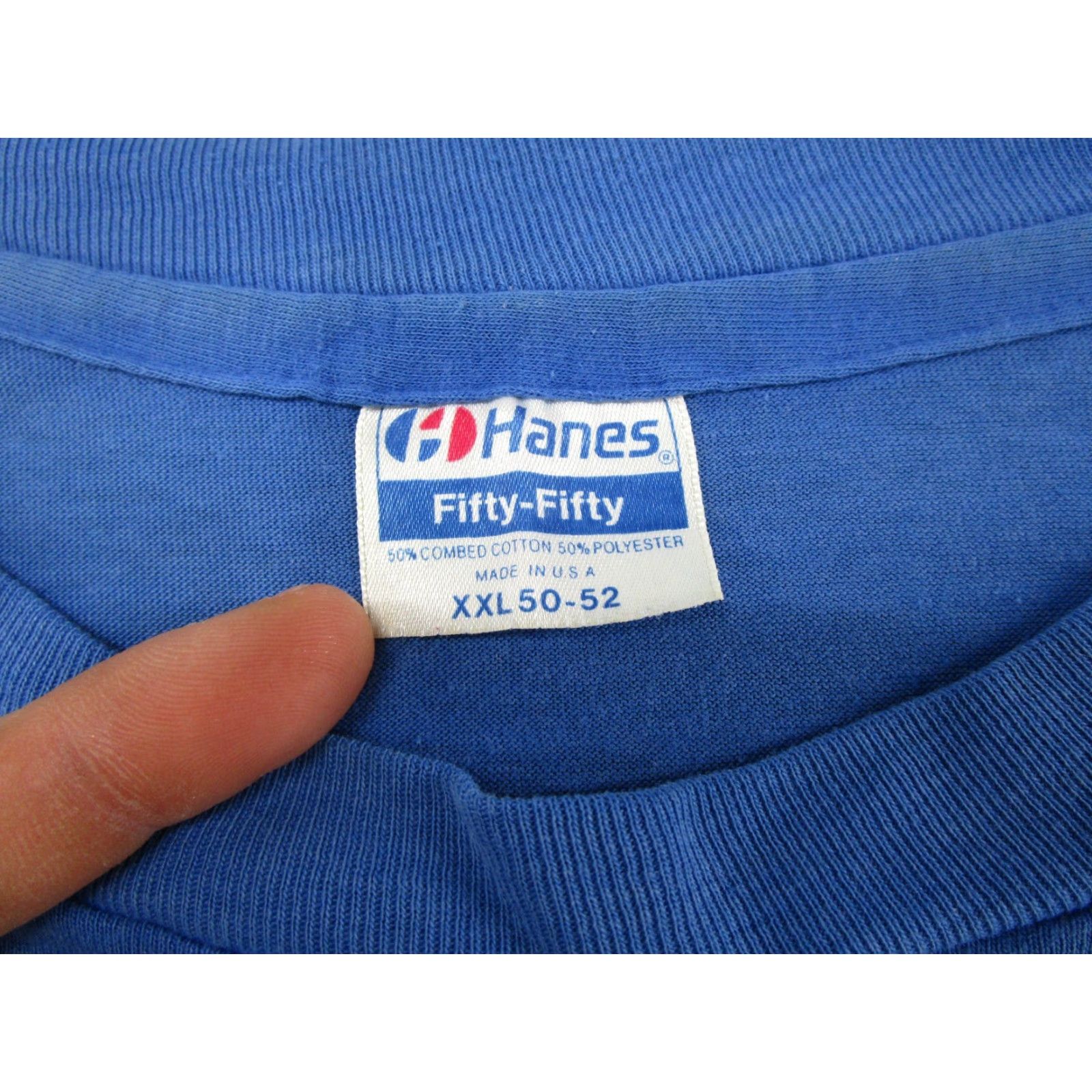 Hanes VINTAGE Hanes WSO Shirt 2XL Blue 90s Wisconsin Special Olympics T-Shirt Men Short Sleeve Crew Neck Cotton Size 2XL Vintage 90s Theme Sports Size US XXL / EU 58 / 5 - 3 Thumbnail