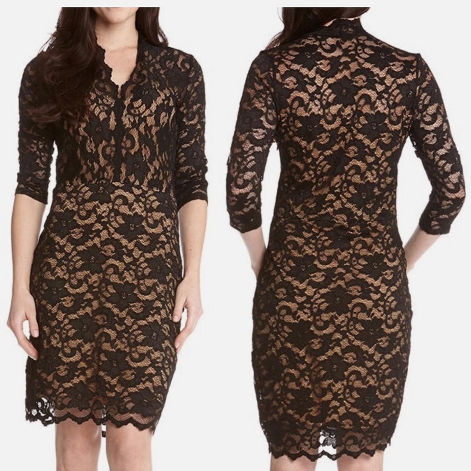 Other Karen Kane sz 8 Black Lace Midi Dress EUC Size M / US 6-8 / IT 42-44 - 1 Thumbnail