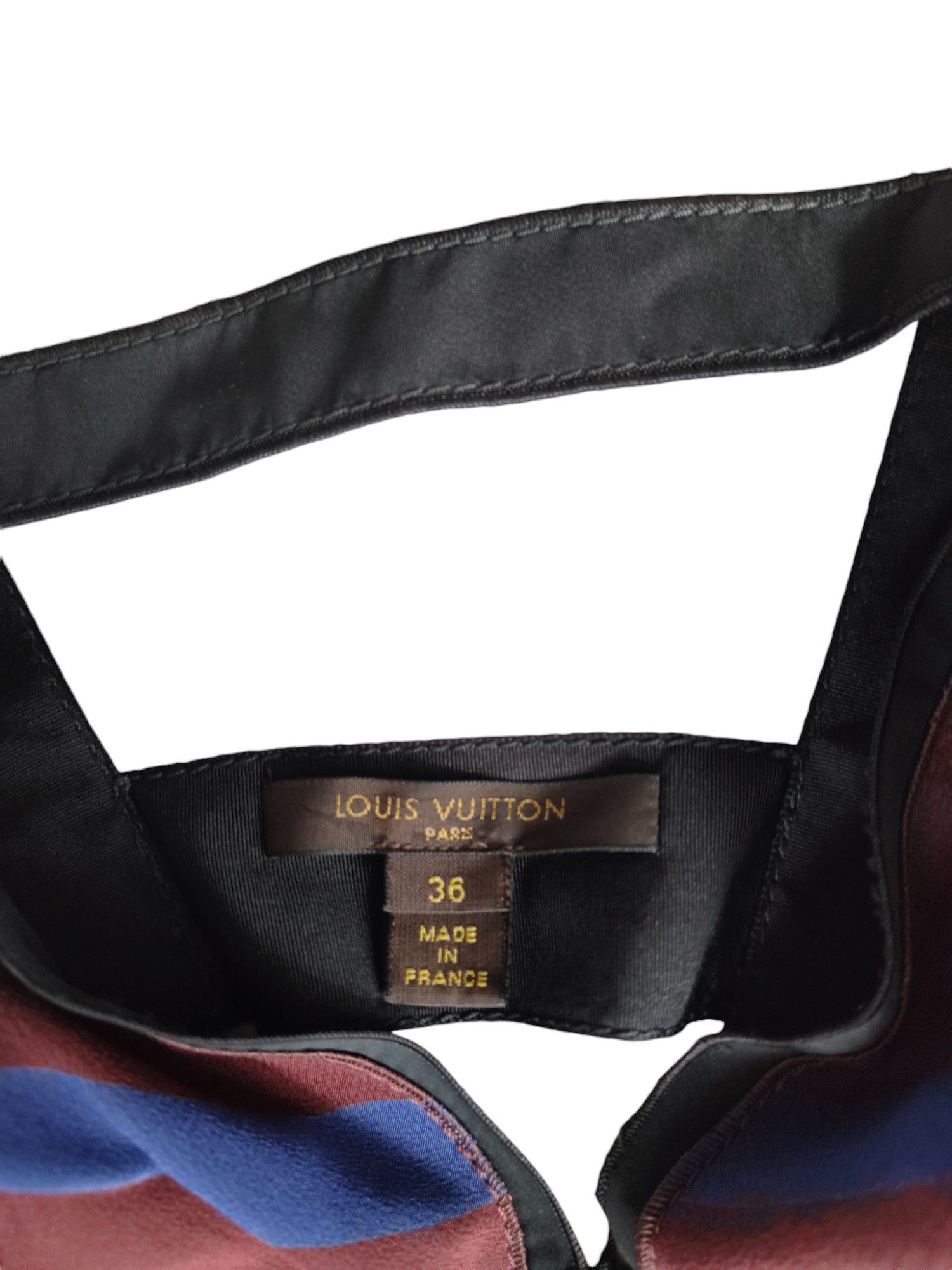Louis Vuitton Maroon And Blue Top With Open Back Size XS / US 0-2 / IT 36-38 - 6 Thumbnail