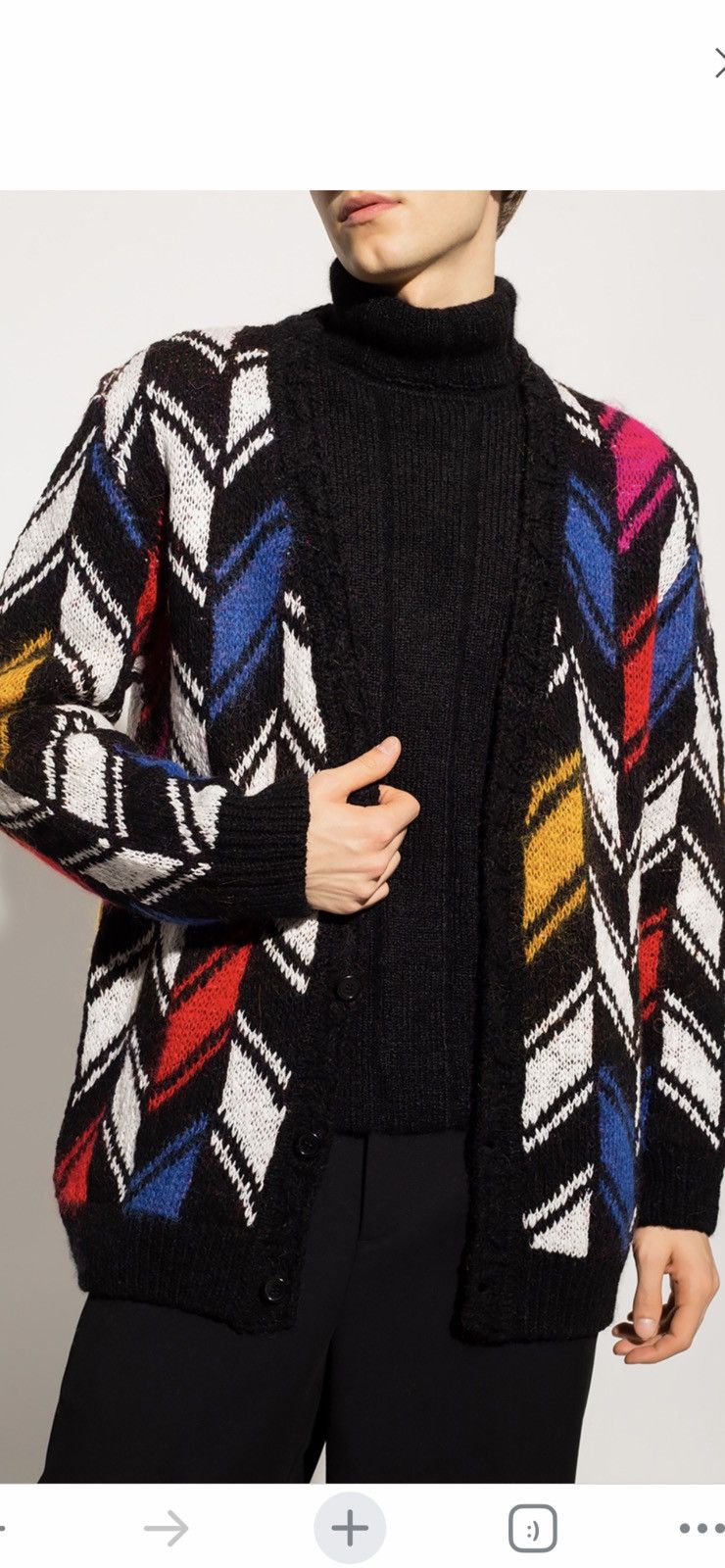 image of Saint Laurent Paris Saint Laurent Oversized Cardigan. M. $1590, Men's (Size Medium)