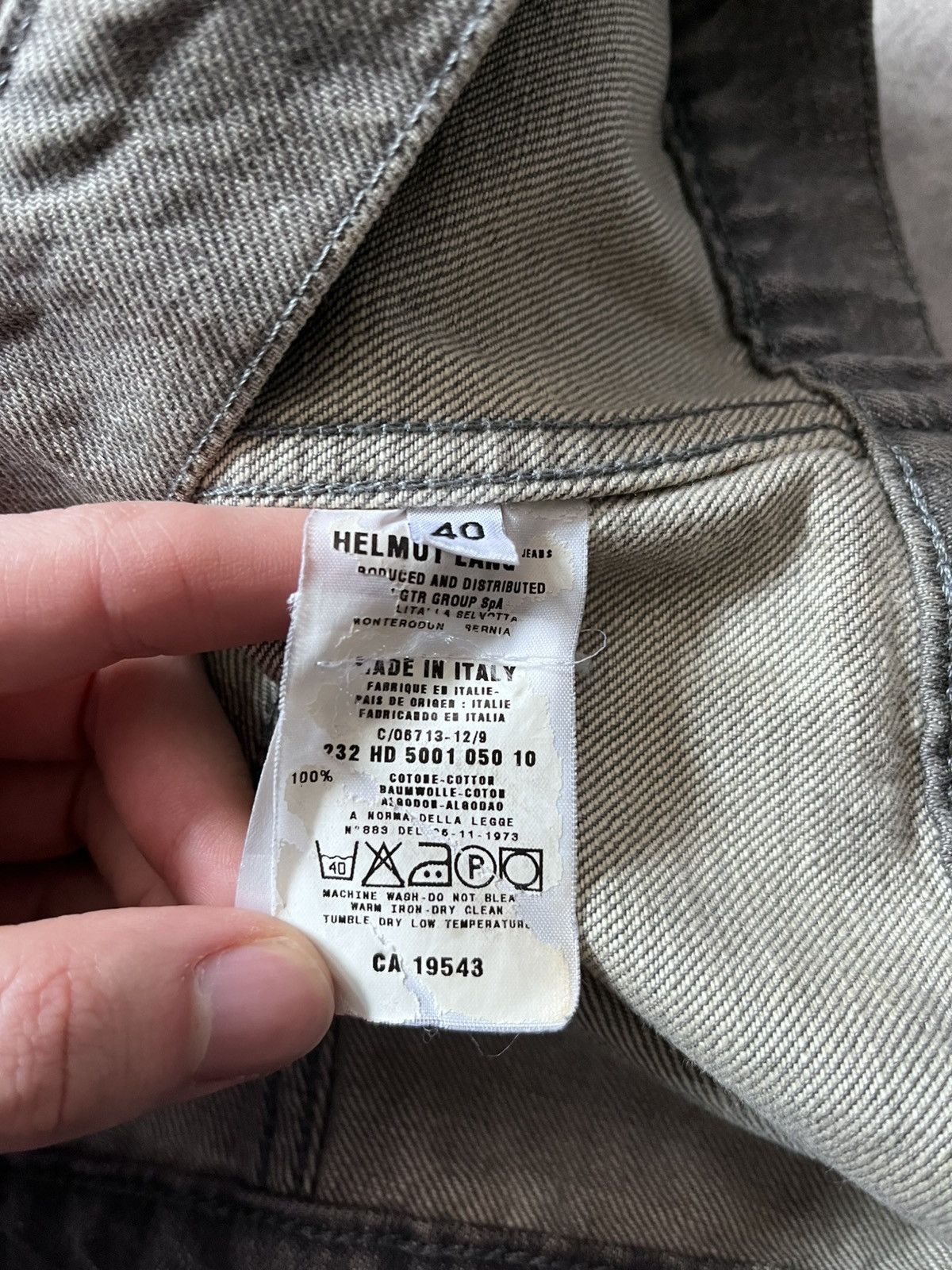 Helmut Lang Helmut Lang 90s Vintage Classic denim grey jacket Size M / US 6-8 / IT 42-44 - 17 Thumbnail