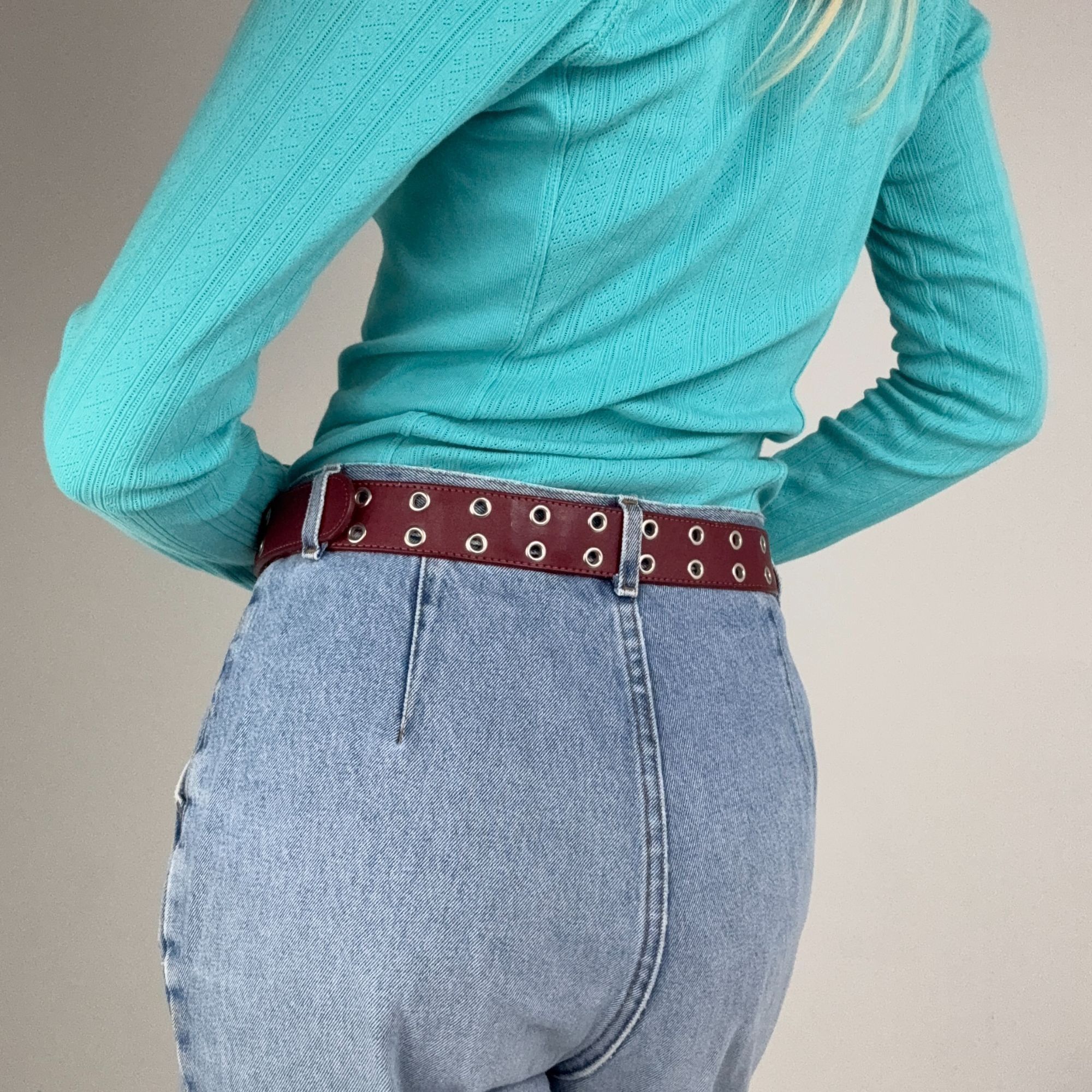 Other Y2K Studded Maroon Belt Size ONE SIZE - 3 Thumbnail