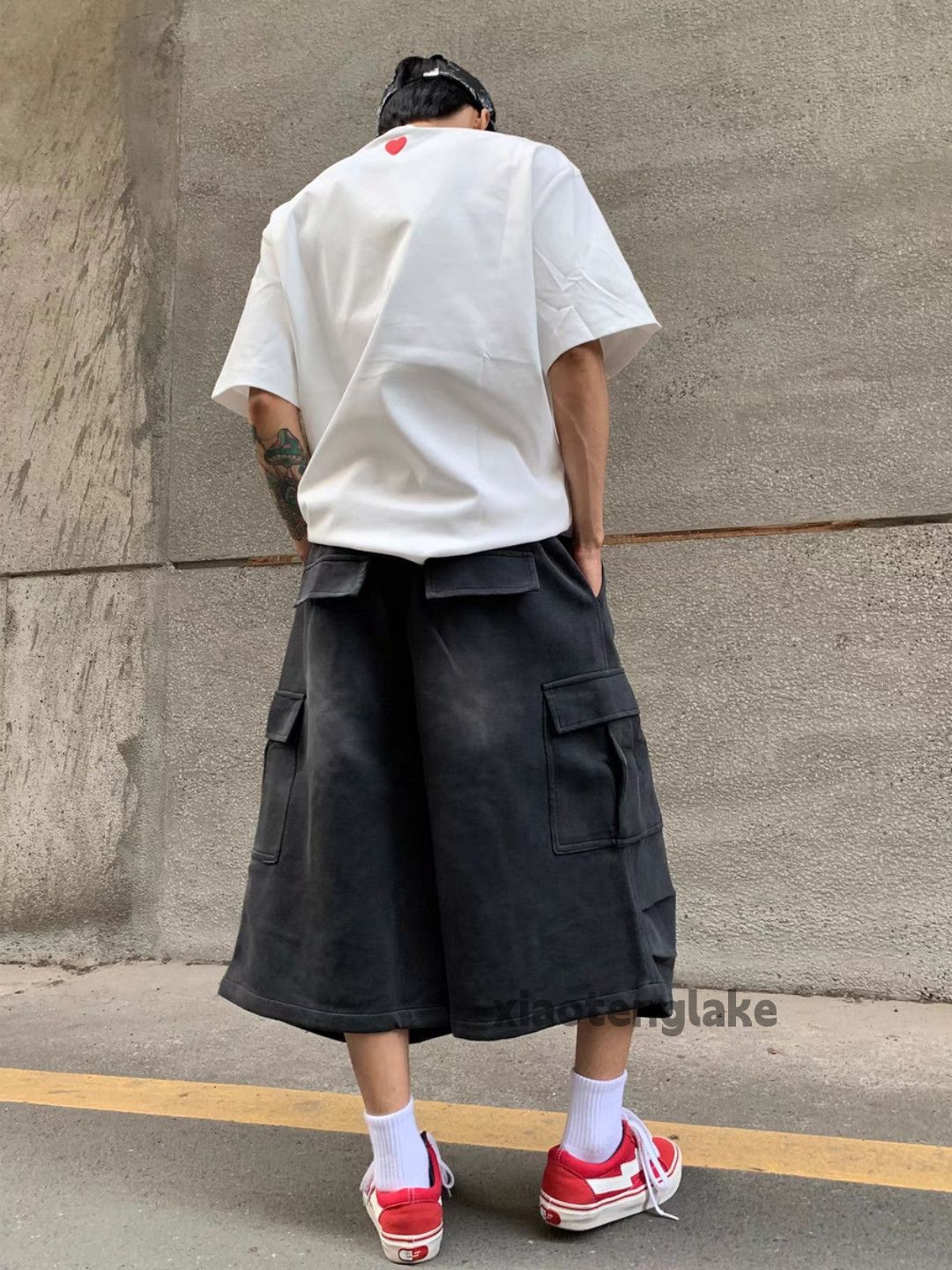 Designer Unisex faded loose baggy pleated yuppie tactical pants Size US 36 / EU 52 - 3 Thumbnail