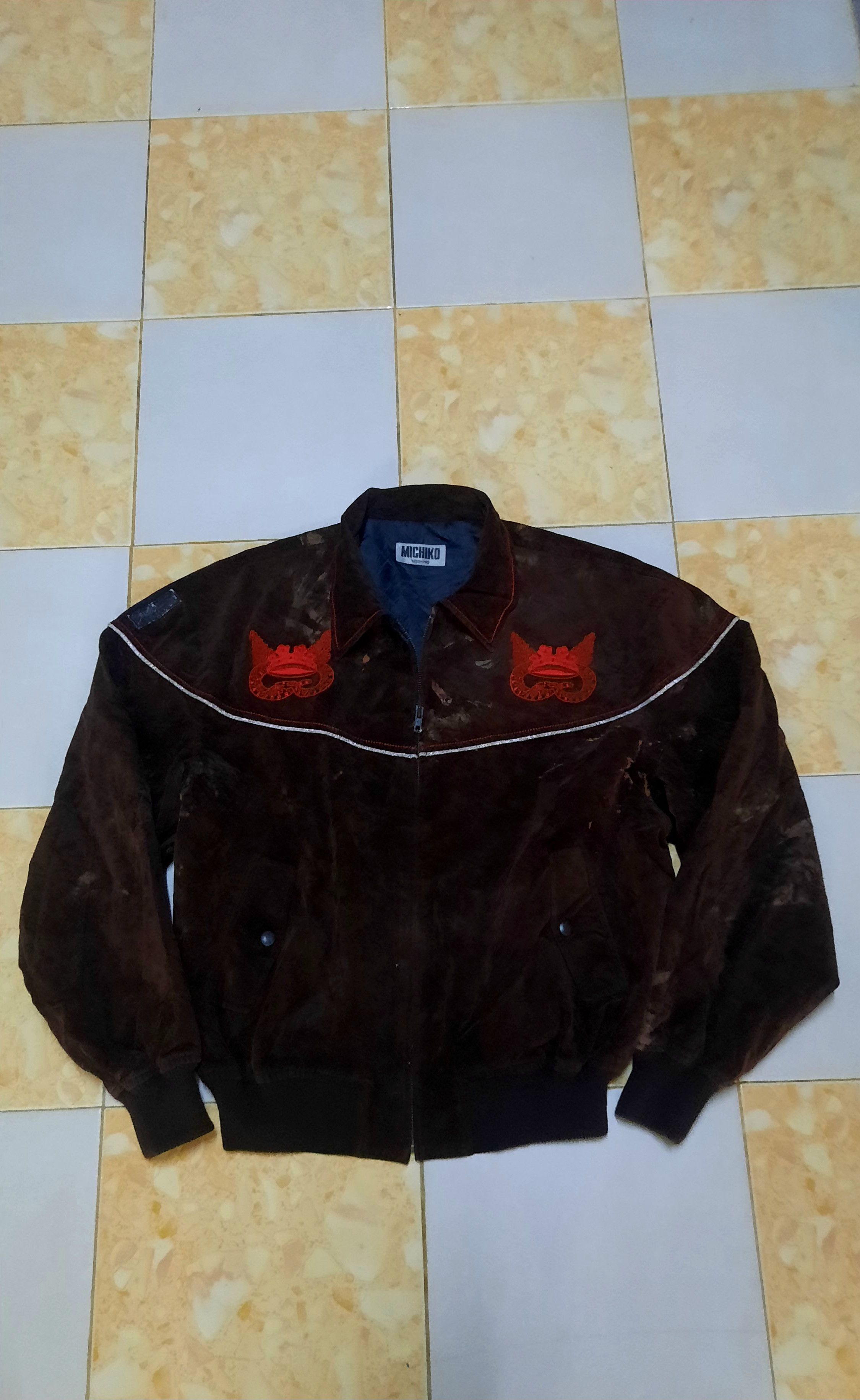Japanese Brand × Michiko Koshino Michiko koshino snake velvet bomber jacket Size US L / EU 52-54 / 3 - 1 Thumbnail