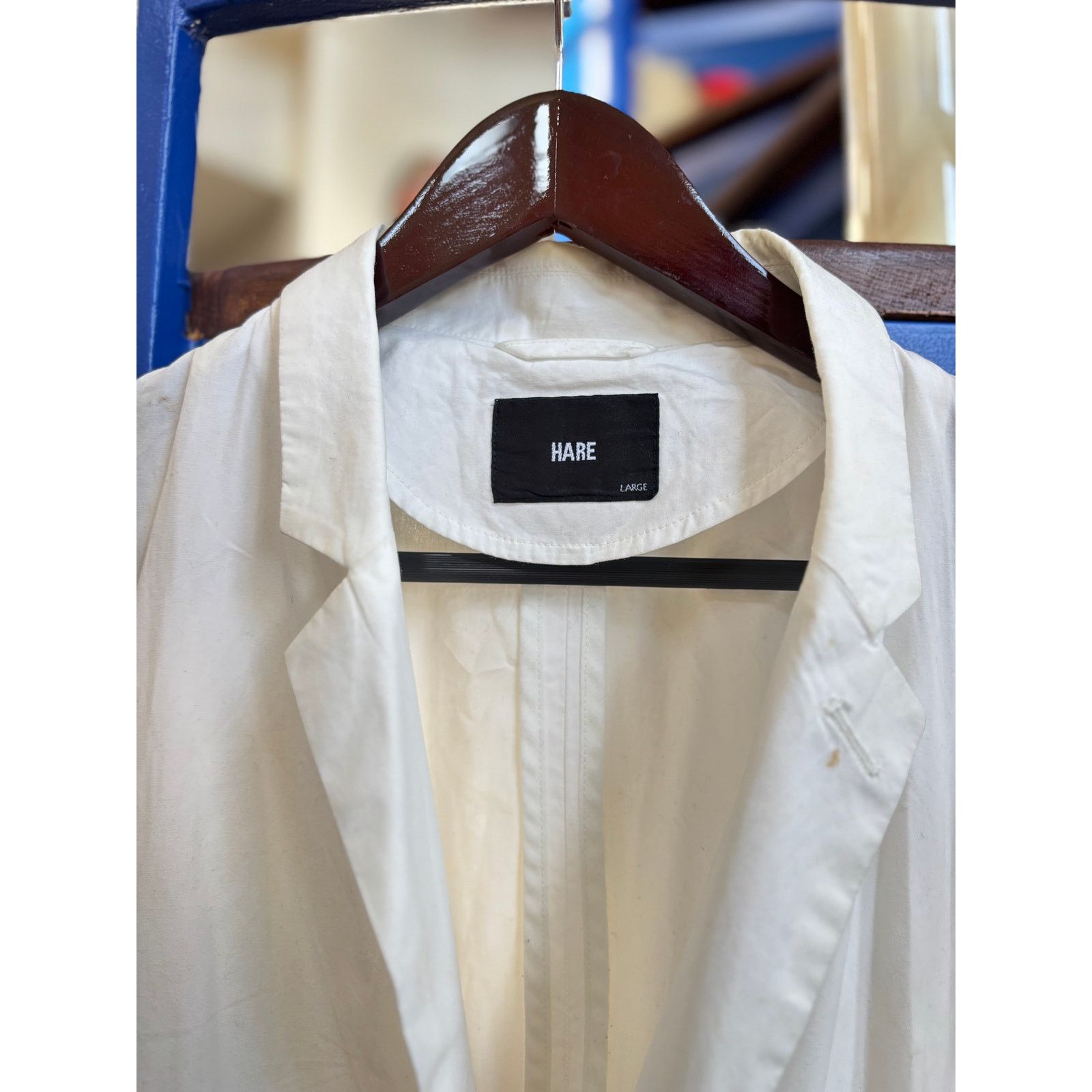 HARE HARE Japan White Lightweight Tailored Coat Size L Size US L / EU 52-54 / 3 - 4 Thumbnail
