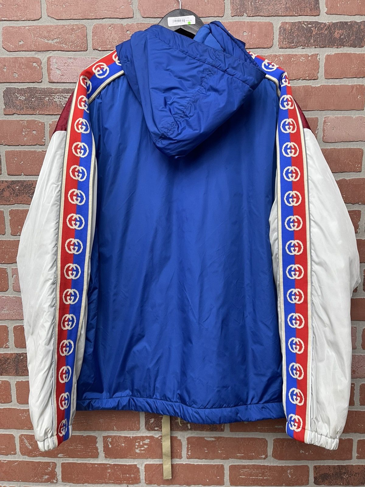 Gucci Size 56 - Gucci Windbreaker GG Striped Reflective Size US XL / EU 56 / 4 - 5 Thumbnail