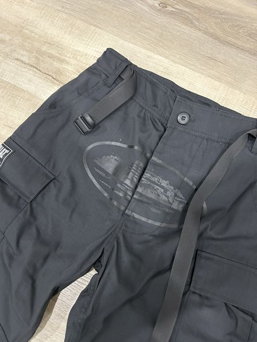 Corteiz Cortiez Guerillaz All Black Cargo Pants XS | Grailed