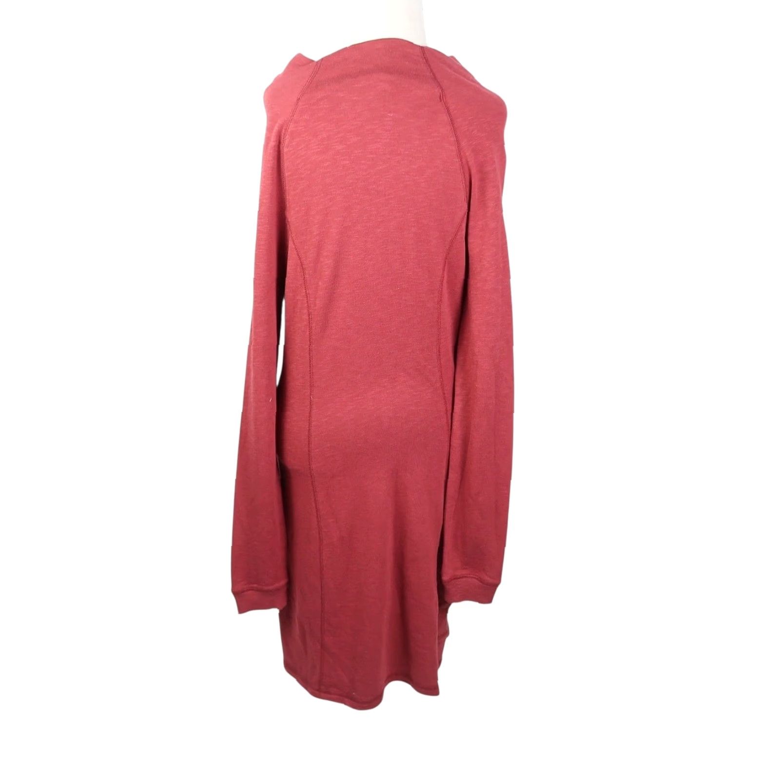 Vintage Horny Toad Dress S Women Knee Length Red Cowl Neck Long Sleeve Knit Solid Casual Size S / US 4 / IT 40 - 4 Thumbnail