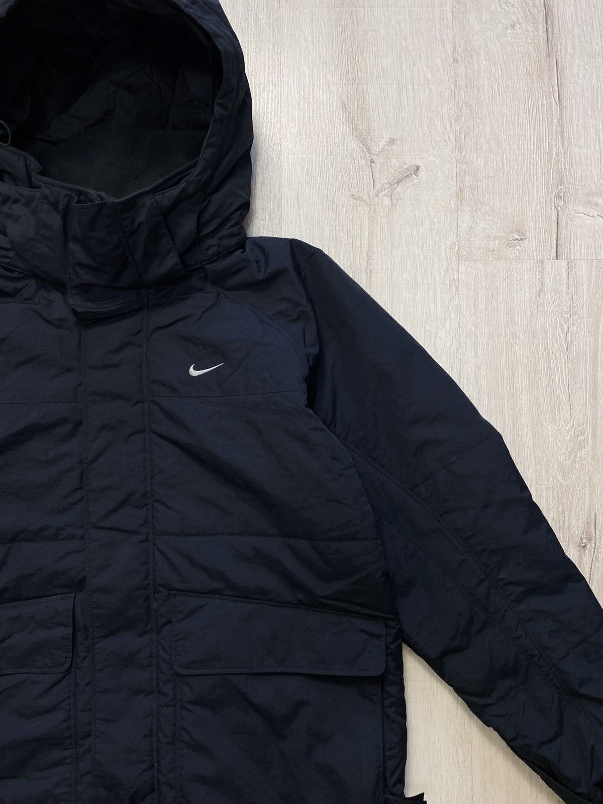 Nike × Vintage Nike Puffers Vintage Central Big Logo 90s Jacket Size US S / EU 44-46 / 1 - 7 Thumbnail