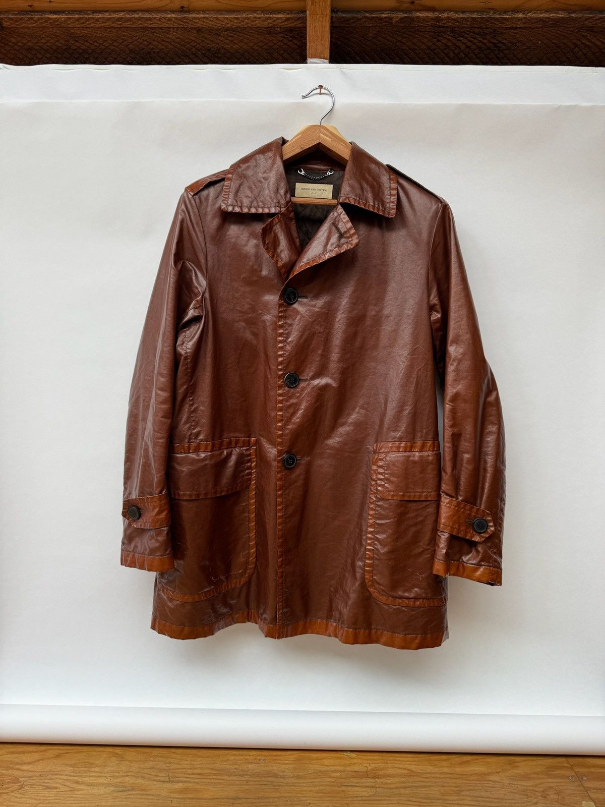 Dries Van Noten Dries Van Noten canvas coated coat Size US L / EU 52-54 / 3 - 1 Thumbnail