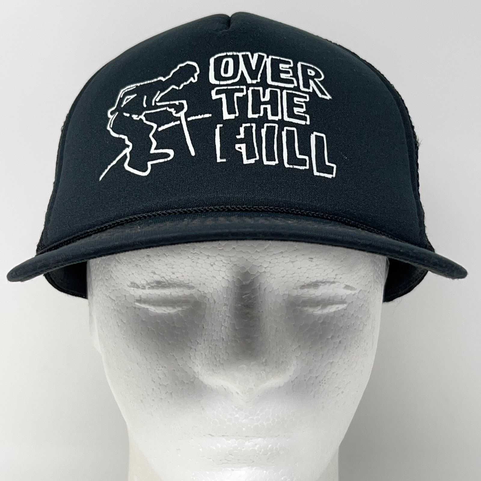 Vintage Vintage 80s Over The Hill Trucker Hat Baseball Cap Black Size ONE SIZE - 7 Thumbnail