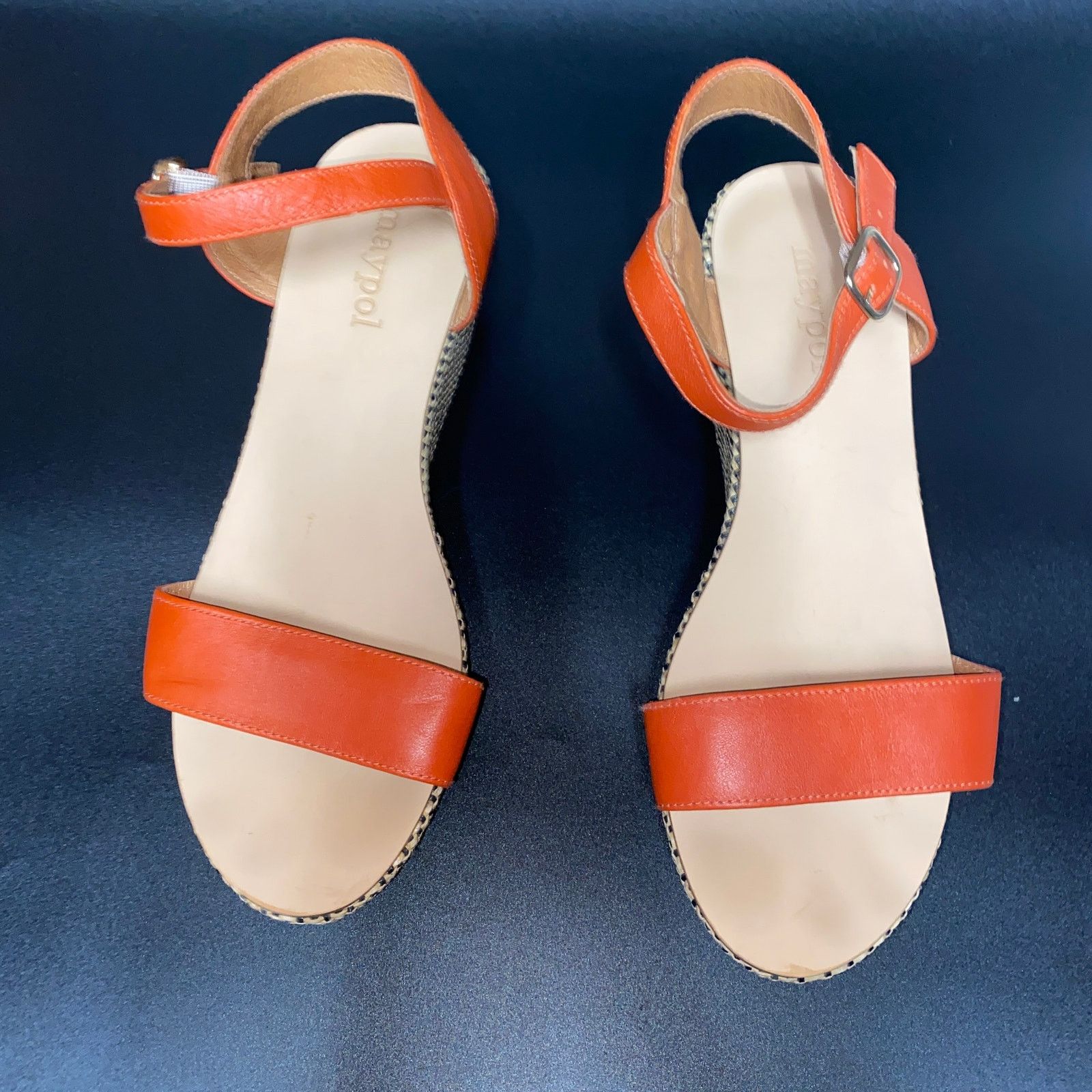 Other Maypol Brown Leather Wedge Heels Platform Sandals 38 US 7.5 Size US 7.5 / IT 37.5 - 2 Thumbnail