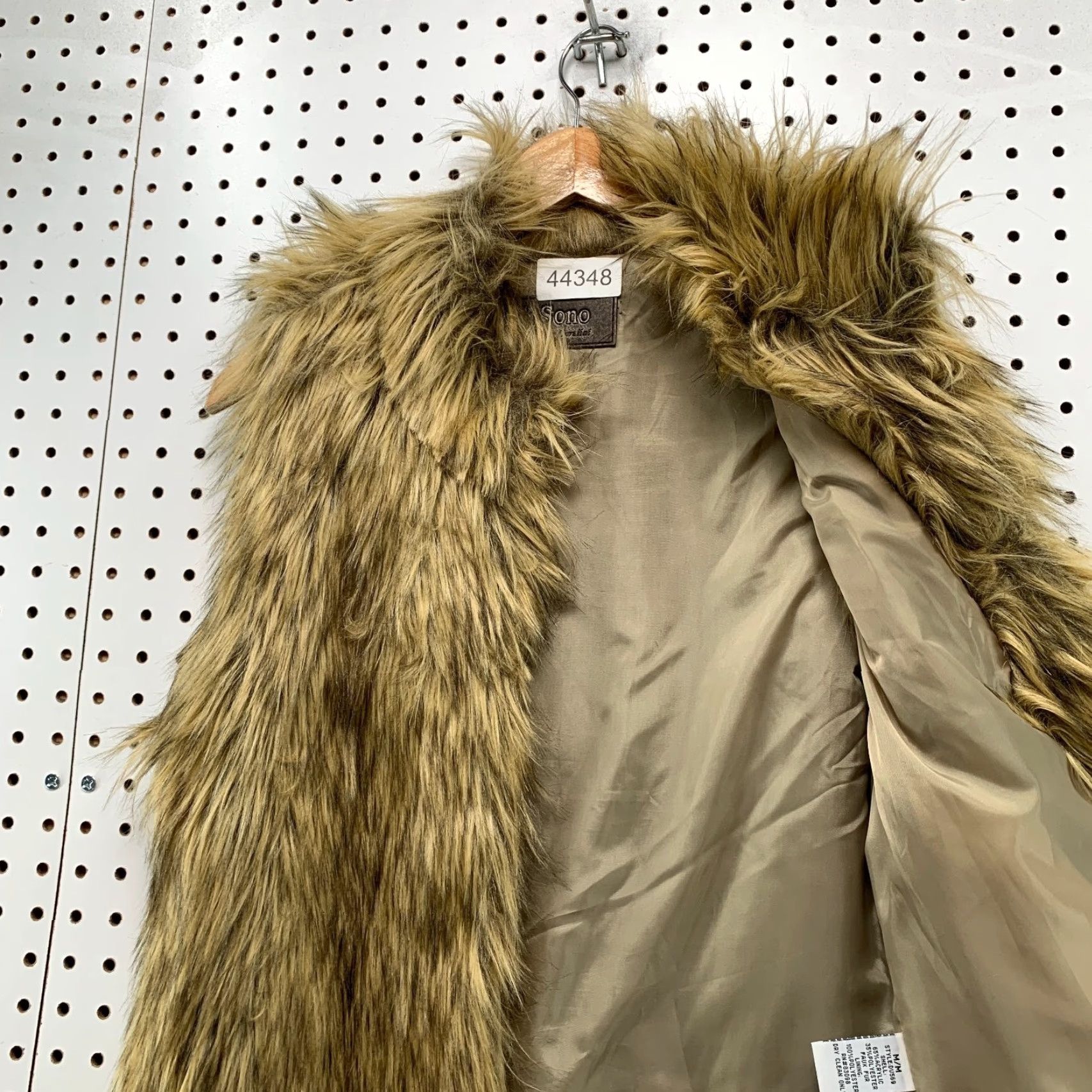 Vintage Ci Sono Vest Women M Brown Faux Fur Boho Glam Rockstar Festival Layering Shaggy Size M / US 6-8 / IT 42-44 - 7 Thumbnail